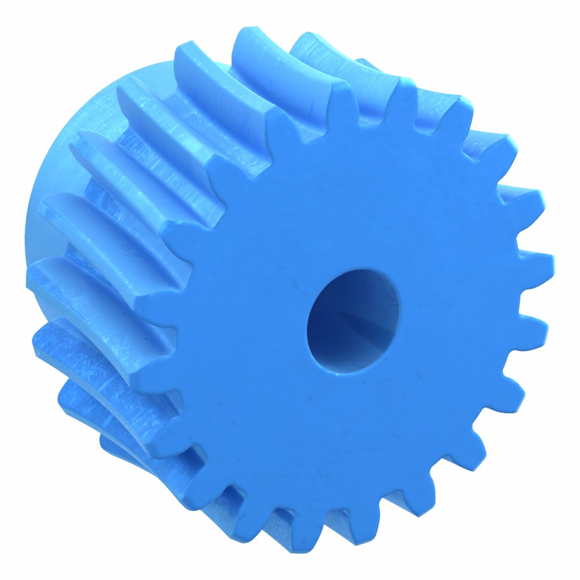 Worm Wheel: Reduction Ratio 10, Module m 2, Right Hand, 14.5° Pressure Angle, Nylon