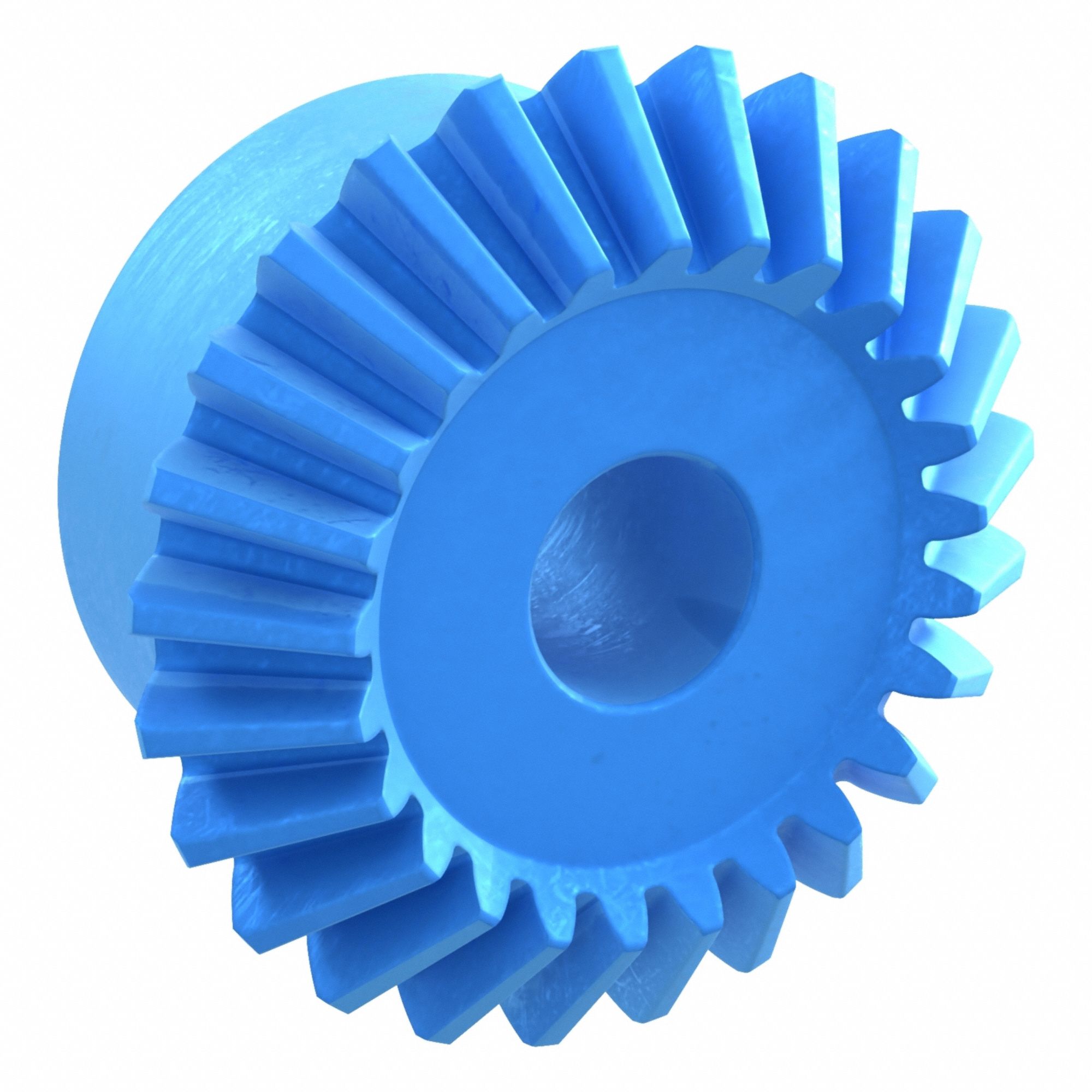 Miter Gear: For 90° Shaft Angle, Module m 1.25, 25 Teeth, Nylon, 8 mm Bore Dia, 20° Pressure Angle
