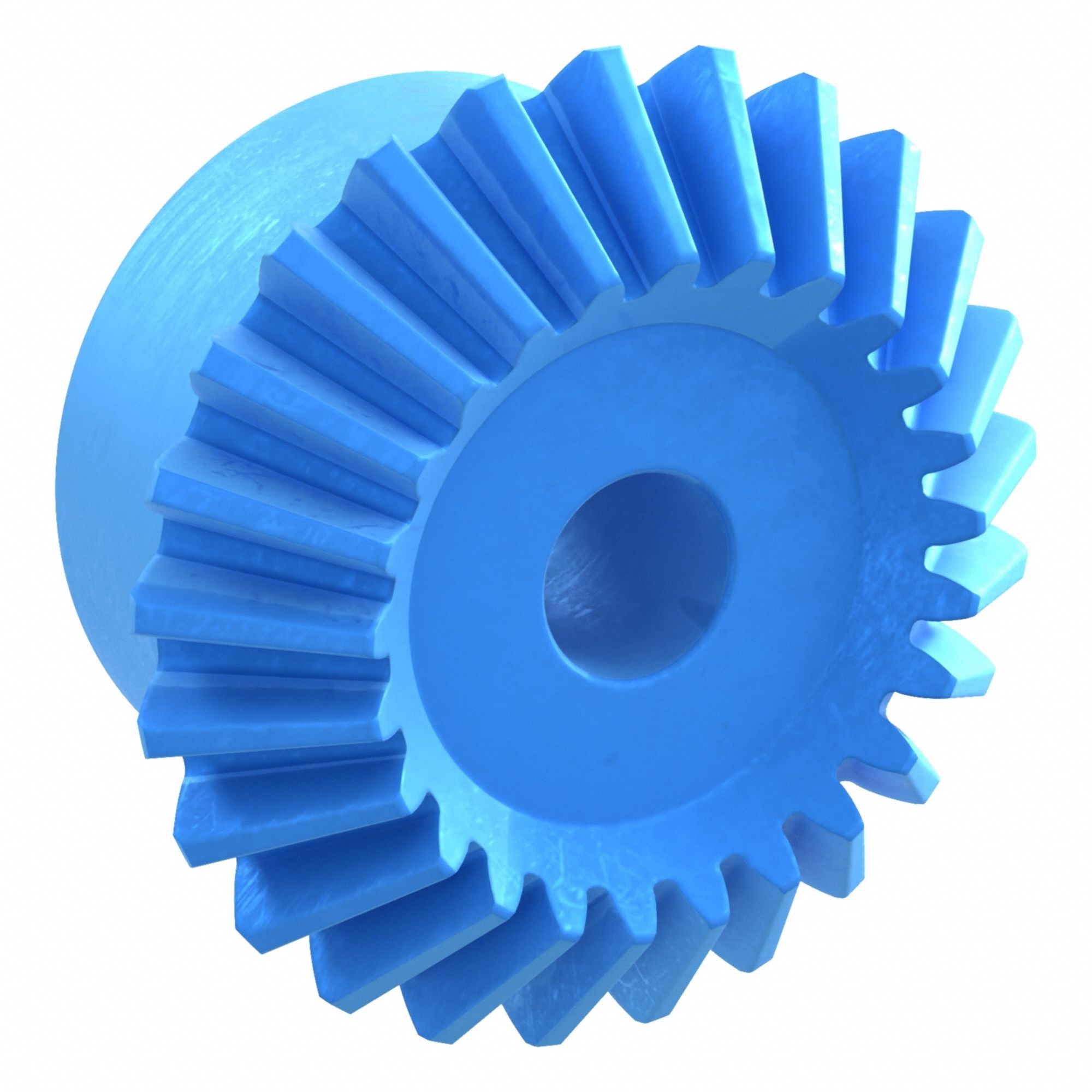 Miter Gear: For 90° Shaft Angle, Module m 1.5, 25 Teeth, Nylon, 8 mm Bore Dia, 20° Pressure Angle