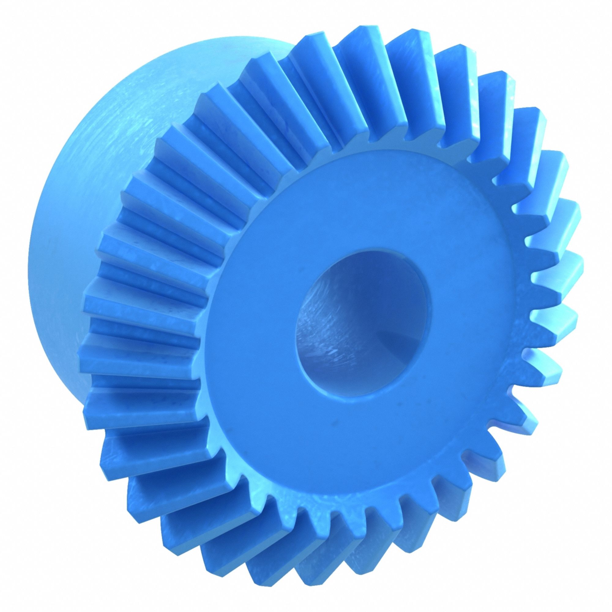 Miter Gear: For 90° Shaft Angle, Module m 1, 30 Teeth, Nylon, 8 mm Bore Dia, 20° Pressure Angle
