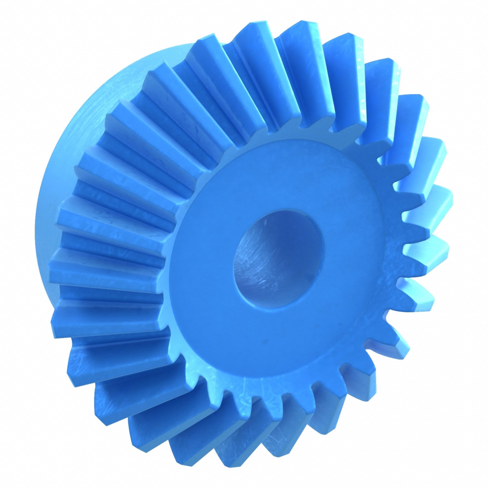Miter Gear: For 90° Shaft Angle, Module m 2.5, 25 Teeth, Nylon, 14 mm Bore Dia, 20° Pressure Angle