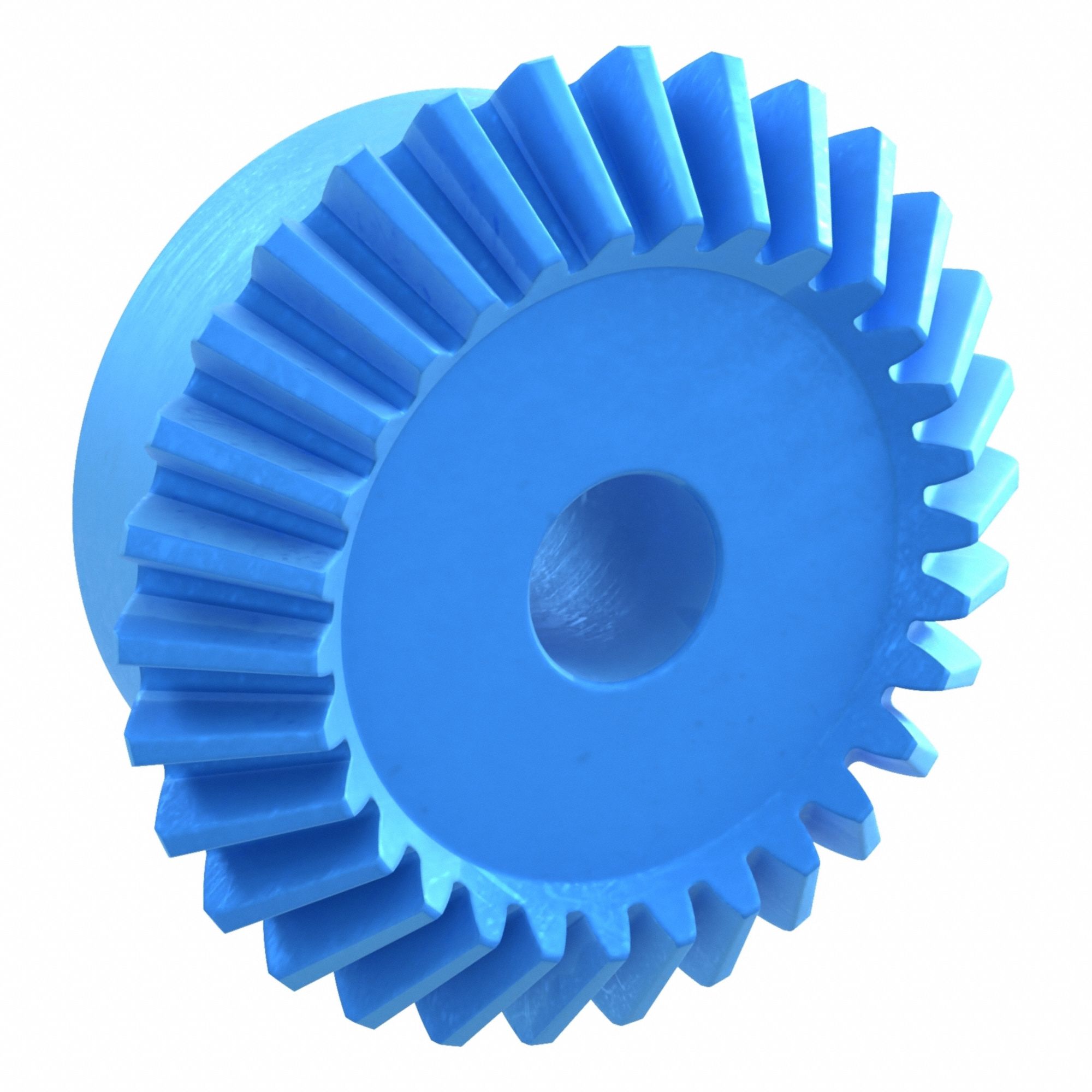 Miter Gear: For 90° Shaft Angle, Module m 2.5, 30 Teeth, Nylon, 16 mm Bore Dia, 20° Pressure Angle
