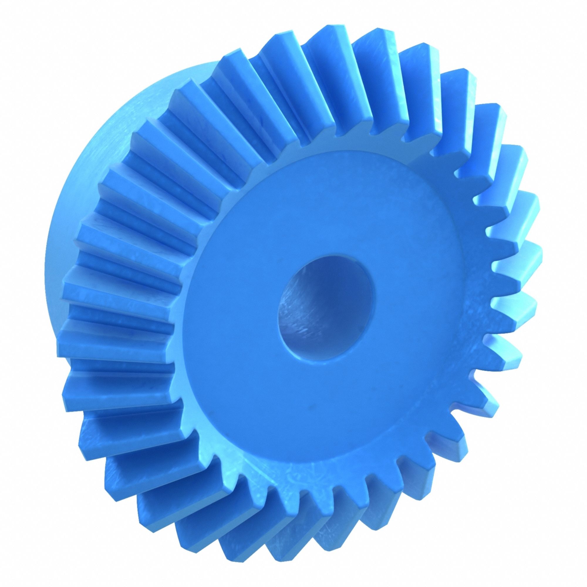 Miter Gear: For 90° Shaft Angle, Module m 2, 30 Teeth, Nylon, 12 mm Bore Dia, 20° Pressure Angle
