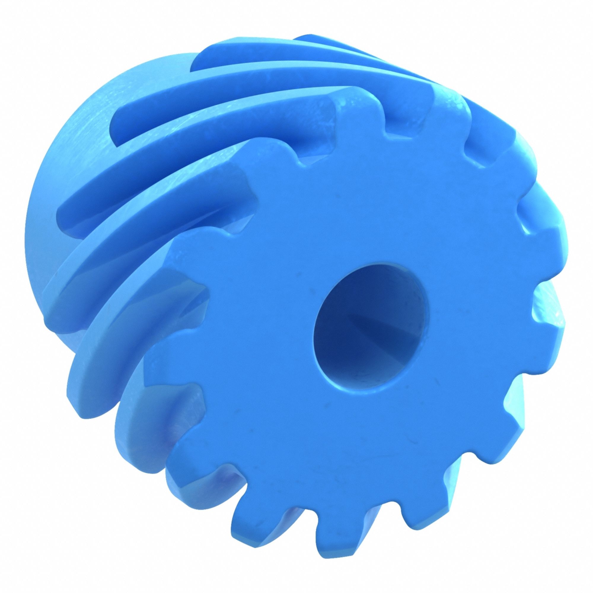 Screw Gear: Left Hand, Module m 1.5, Nylon, 8 mm Bore Dia, 13 Teeth