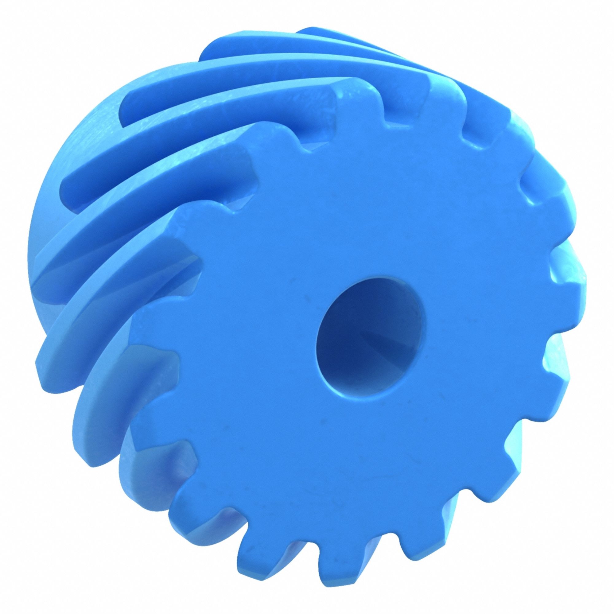 Screw Gear: Left Hand, Module m 1.5, Nylon, 8 mm Bore Dia, 15 Teeth