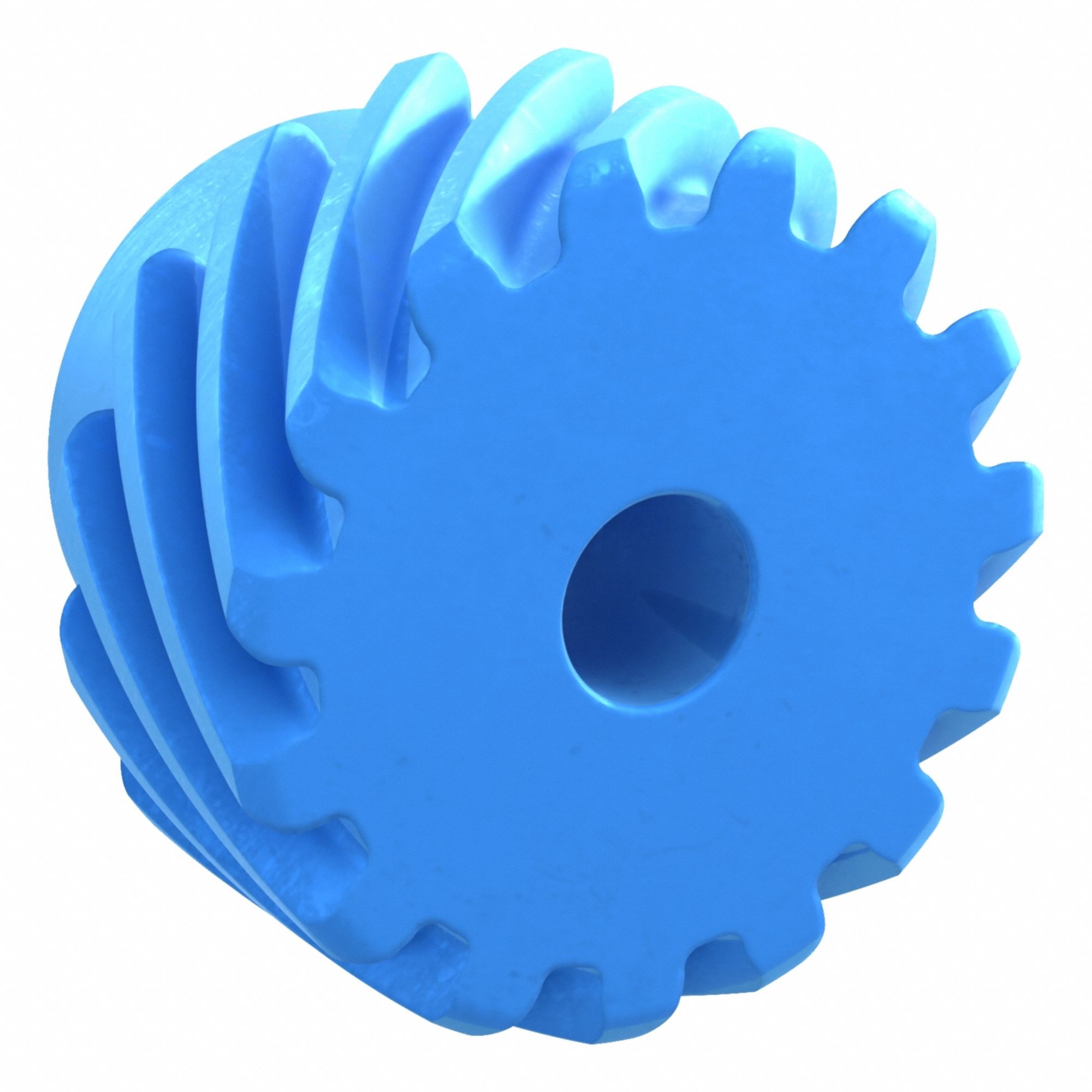 Screw Gear: Right Hand, Module m 1.5, Nylon, 8 mm Bore Dia, 15 Teeth