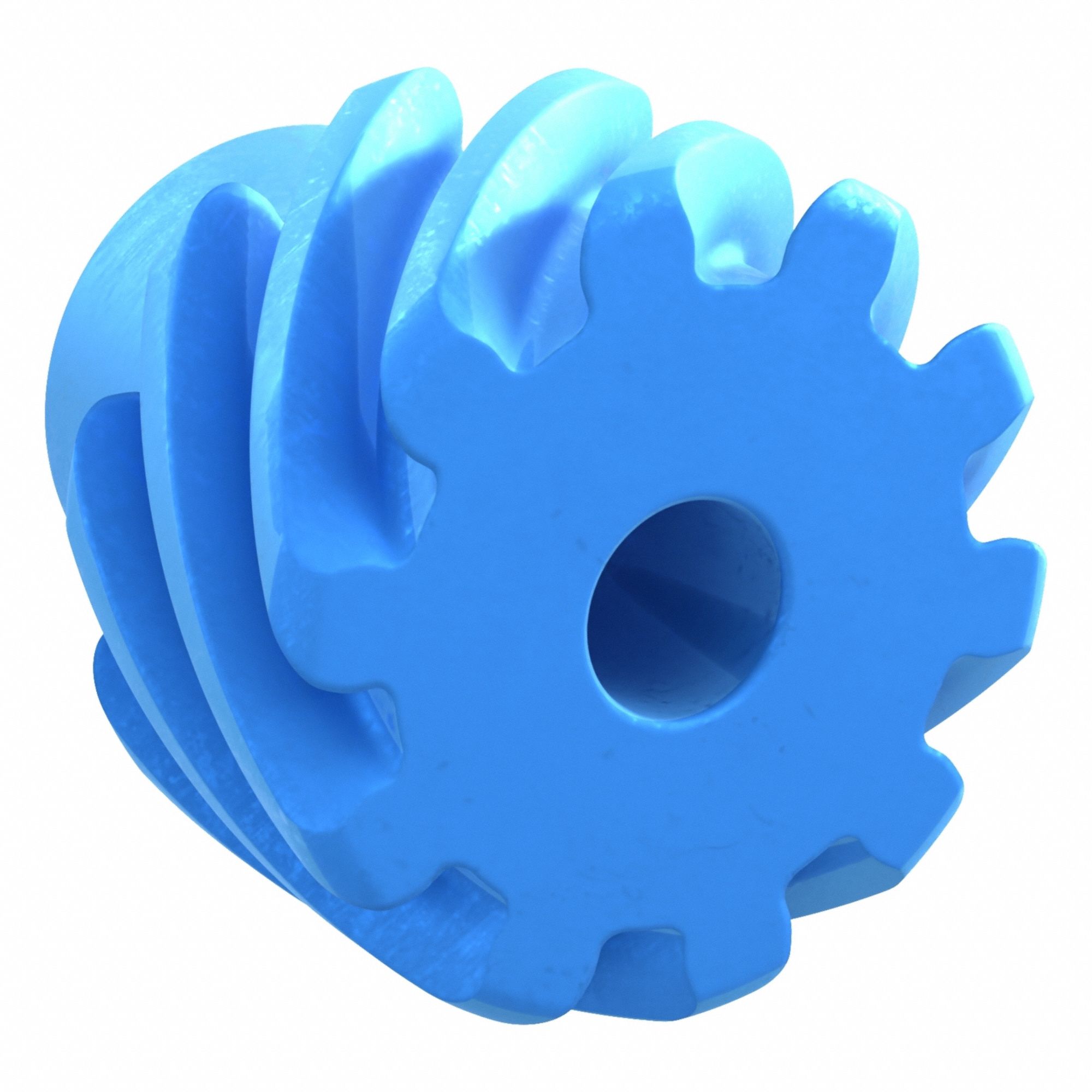 Screw Gear: Right Hand, Module m 2.5, Nylon, 10 mm Bore Dia, 10 Teeth