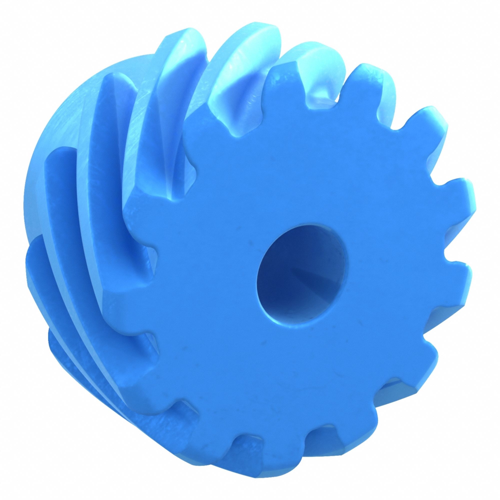 Screw Gear: Right Hand, Module m 2.5, Nylon, 12 mm Bore Dia, 13 Teeth