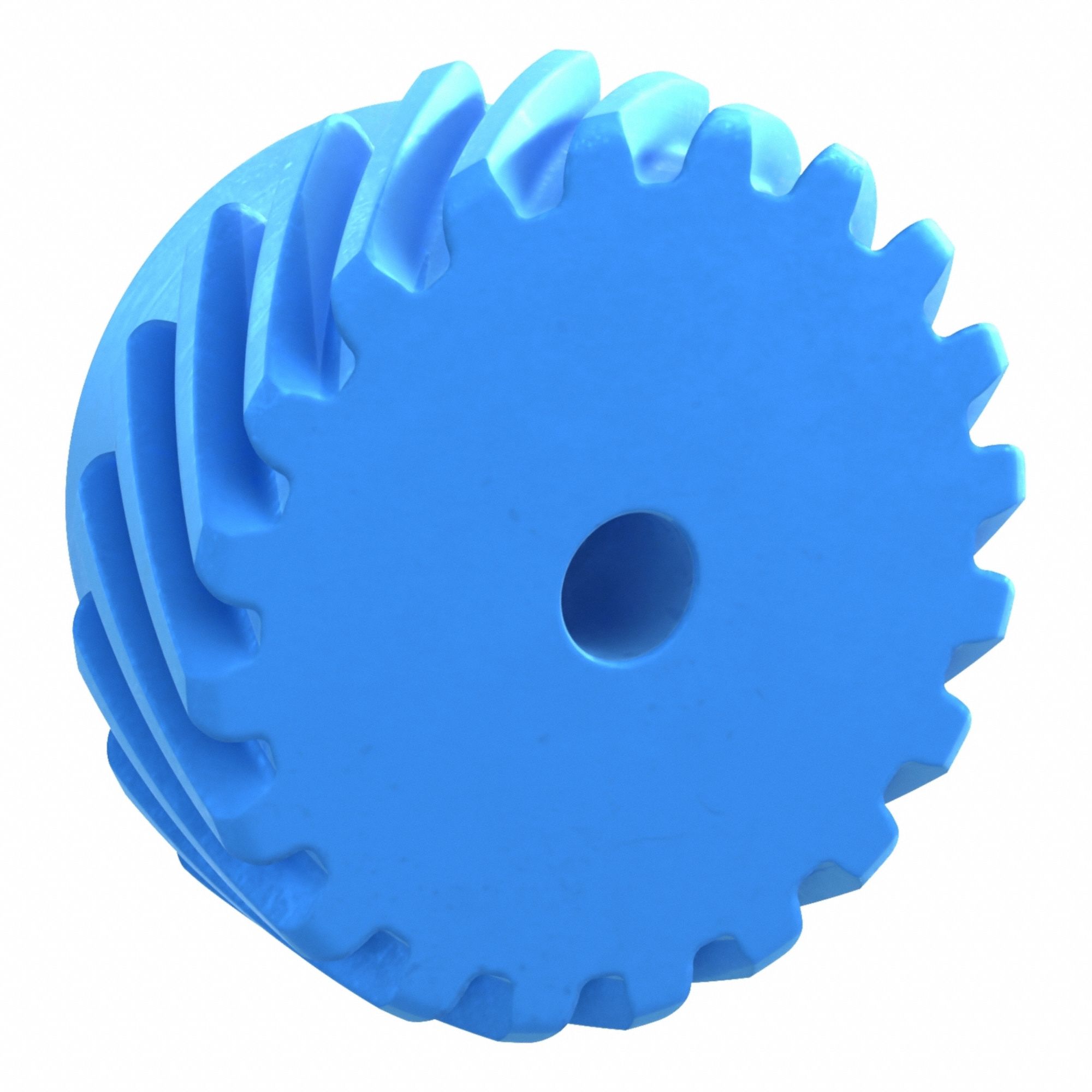 Screw Gear: Right Hand, Module m 2.5, Nylon, 12 mm Bore Dia, 20 Teeth