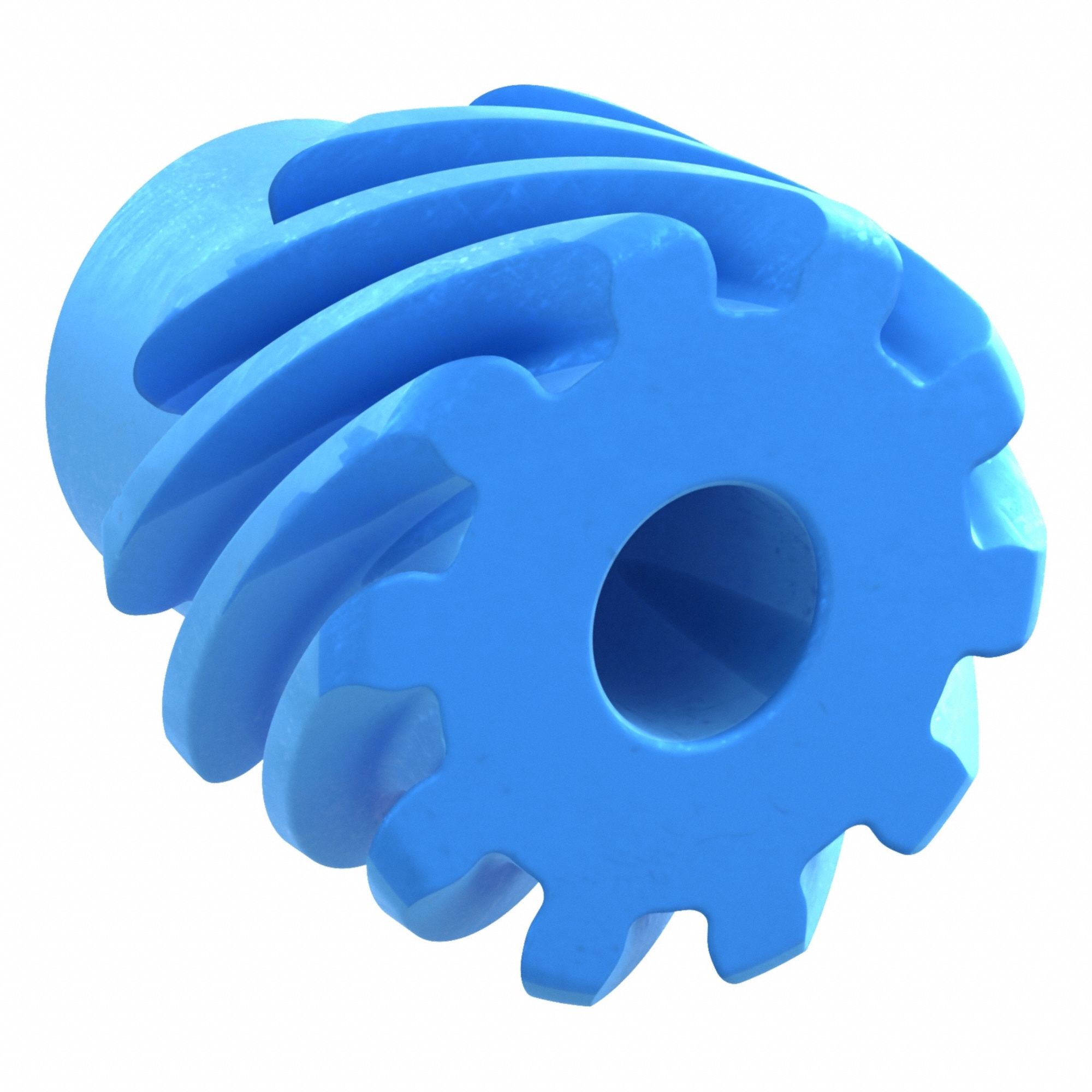 Screw Gear: Left Hand, Module m 2, Nylon, 10 mm Bore Dia, 10 Teeth