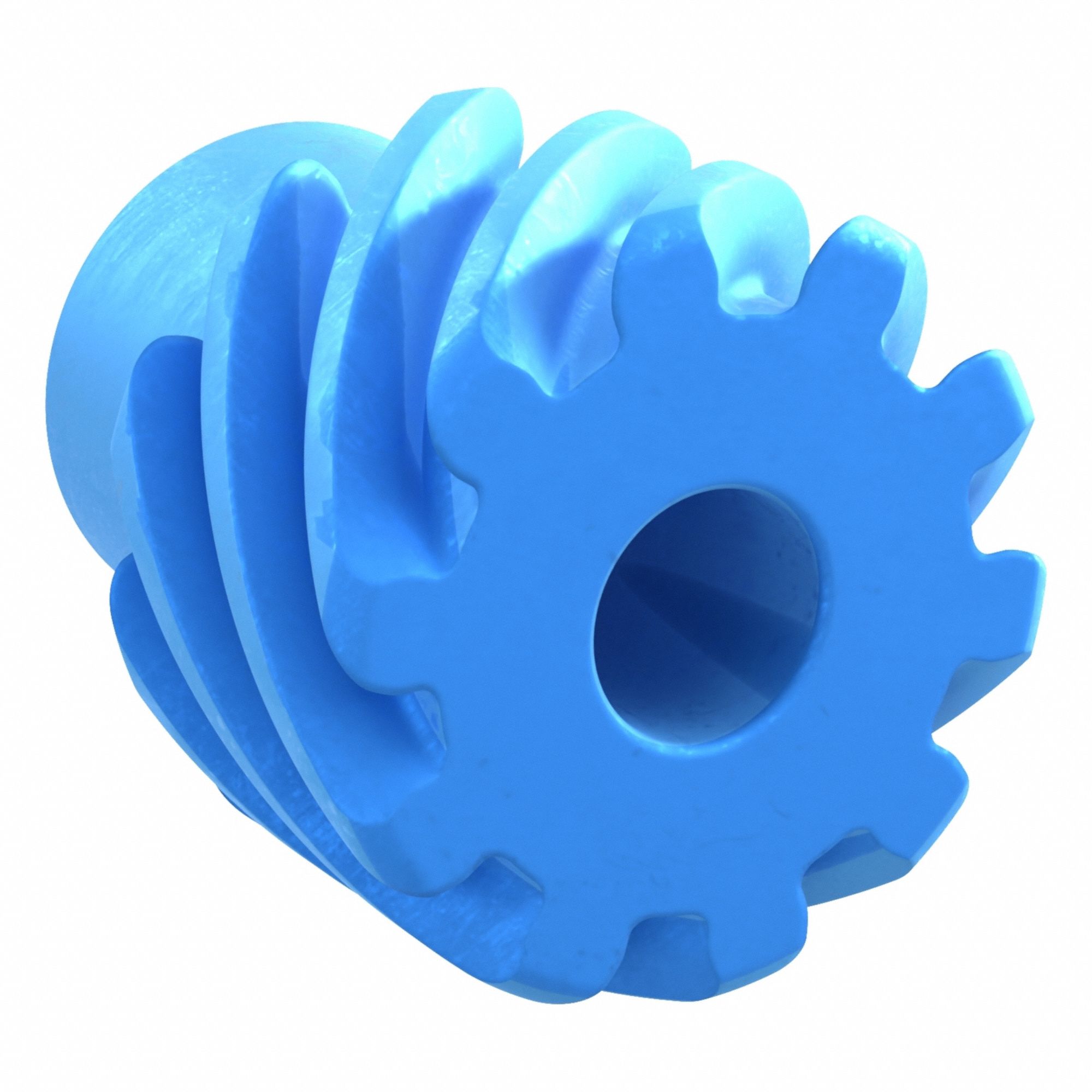 Screw Gear: Right Hand, Module m 2, Nylon, 10 mm Bore Dia, 10 Teeth