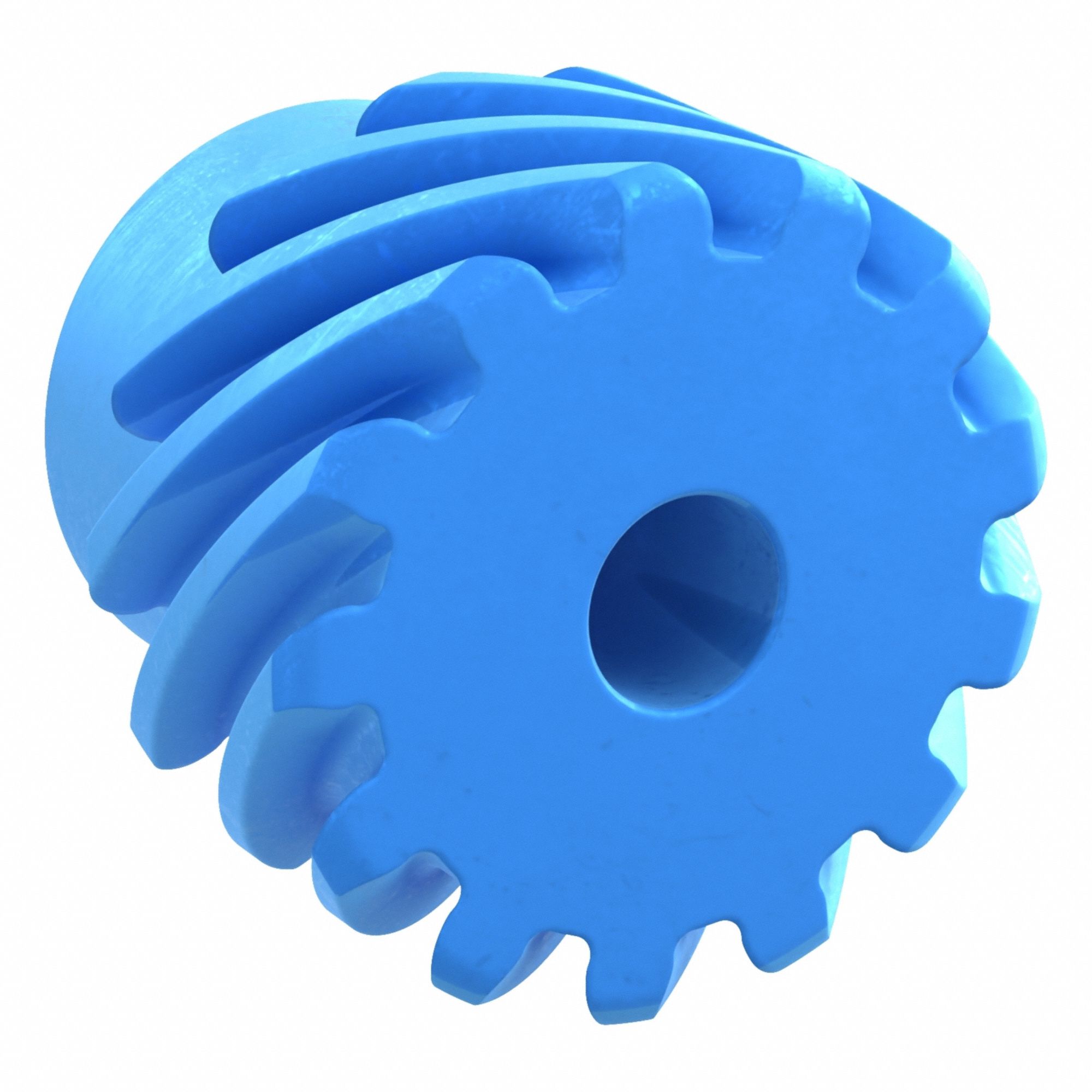 Screw Gear: Left Hand, Module m 2, Nylon, 10 mm Bore Dia, 13 Teeth