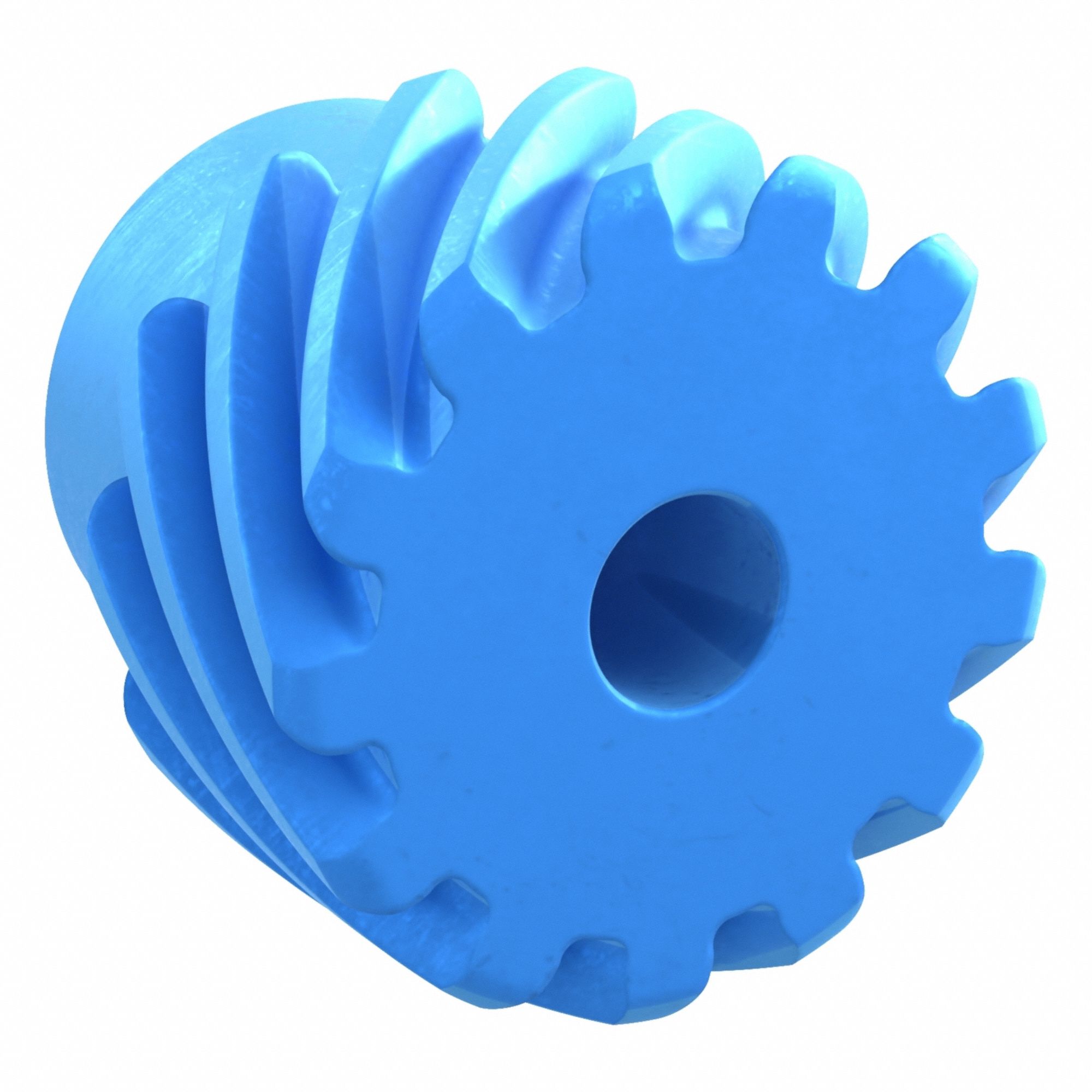 Screw Gear: Right Hand, Module m 2, Nylon, 10 mm Bore Dia, 13 Teeth