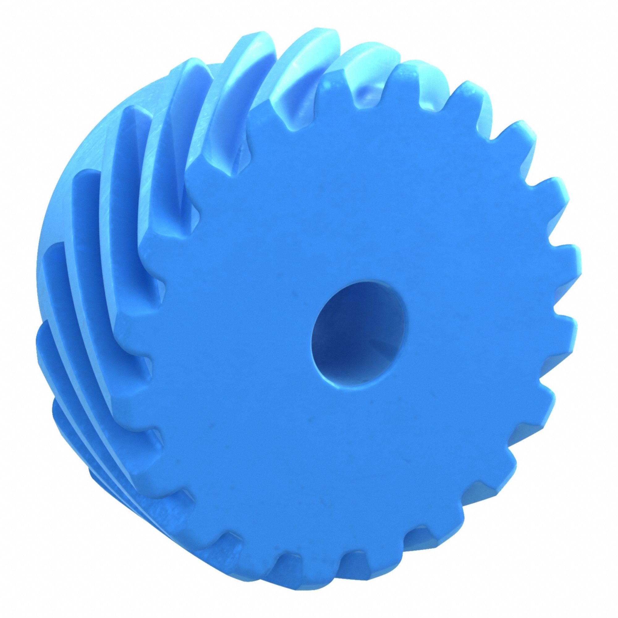 Screw Gear: Right Hand, Module m 2, Nylon, 12 mm Bore Dia, 20 Teeth