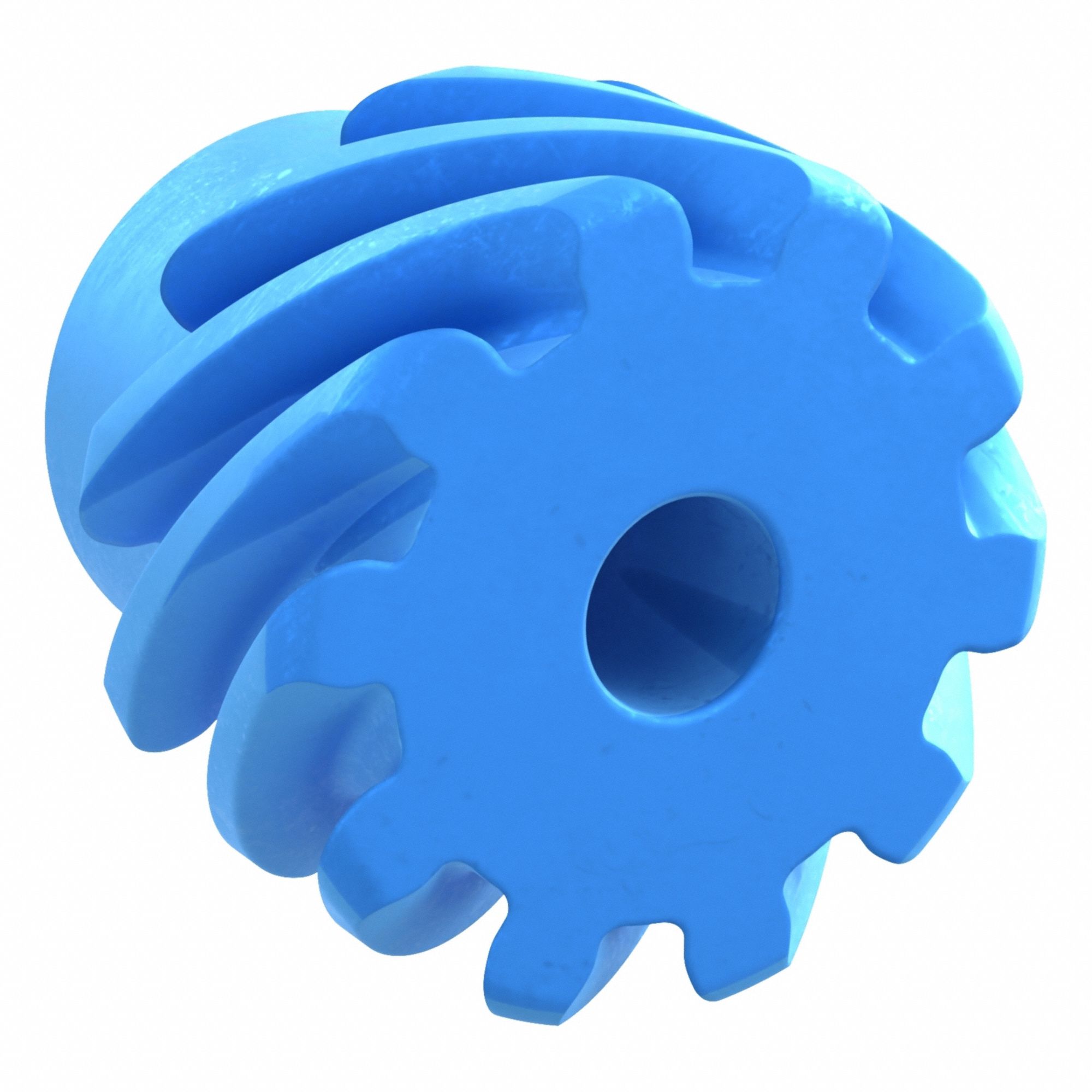 Screw Gear: Left Hand, Module m 3, Nylon, 12 mm Bore Dia, 10 Teeth