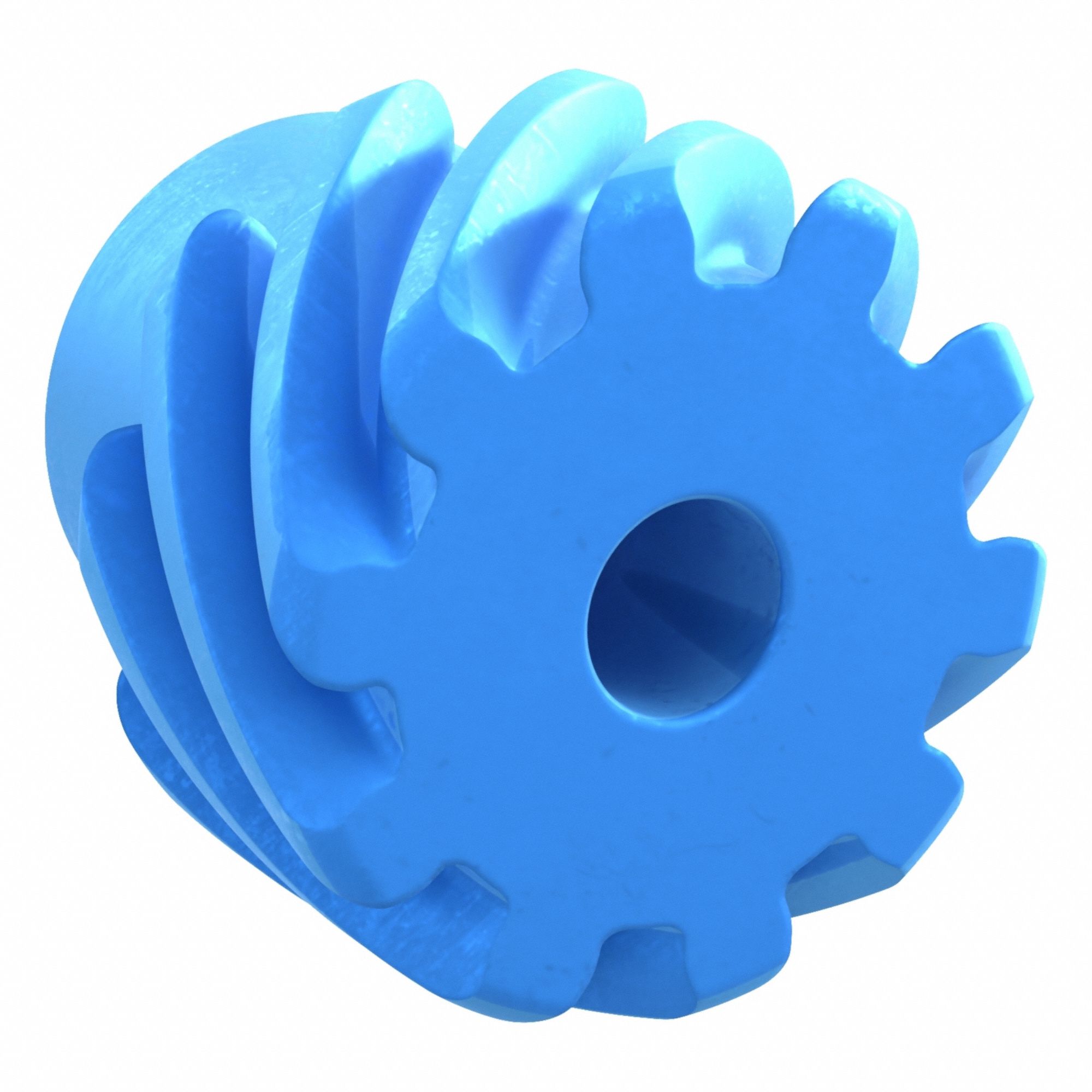 Screw Gear: Right Hand, Module m 3, Nylon, 12 mm Bore Dia, 10 Teeth