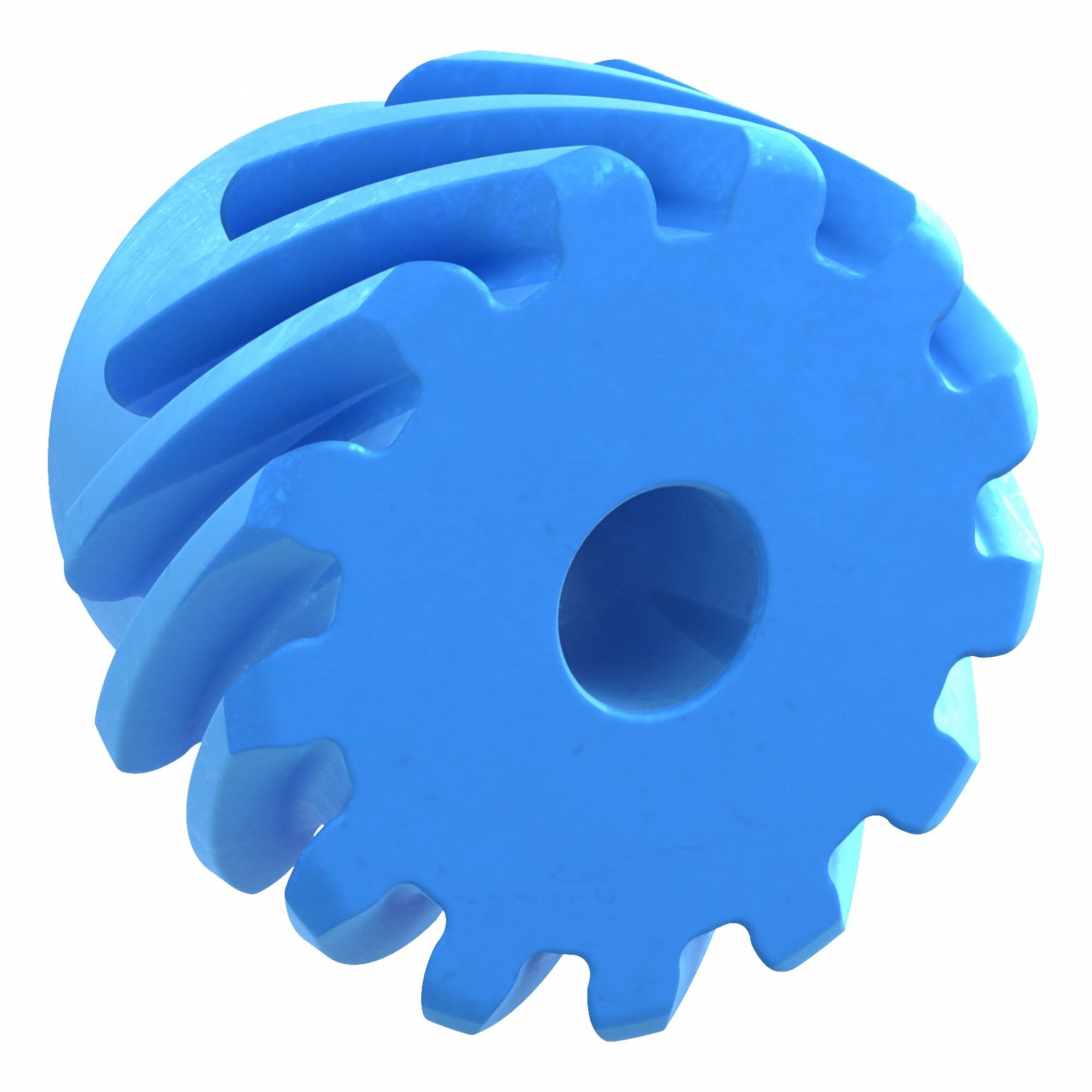 Screw Gear: Left Hand, Module m 3, Nylon, 15 mm Bore Dia, 13 Teeth