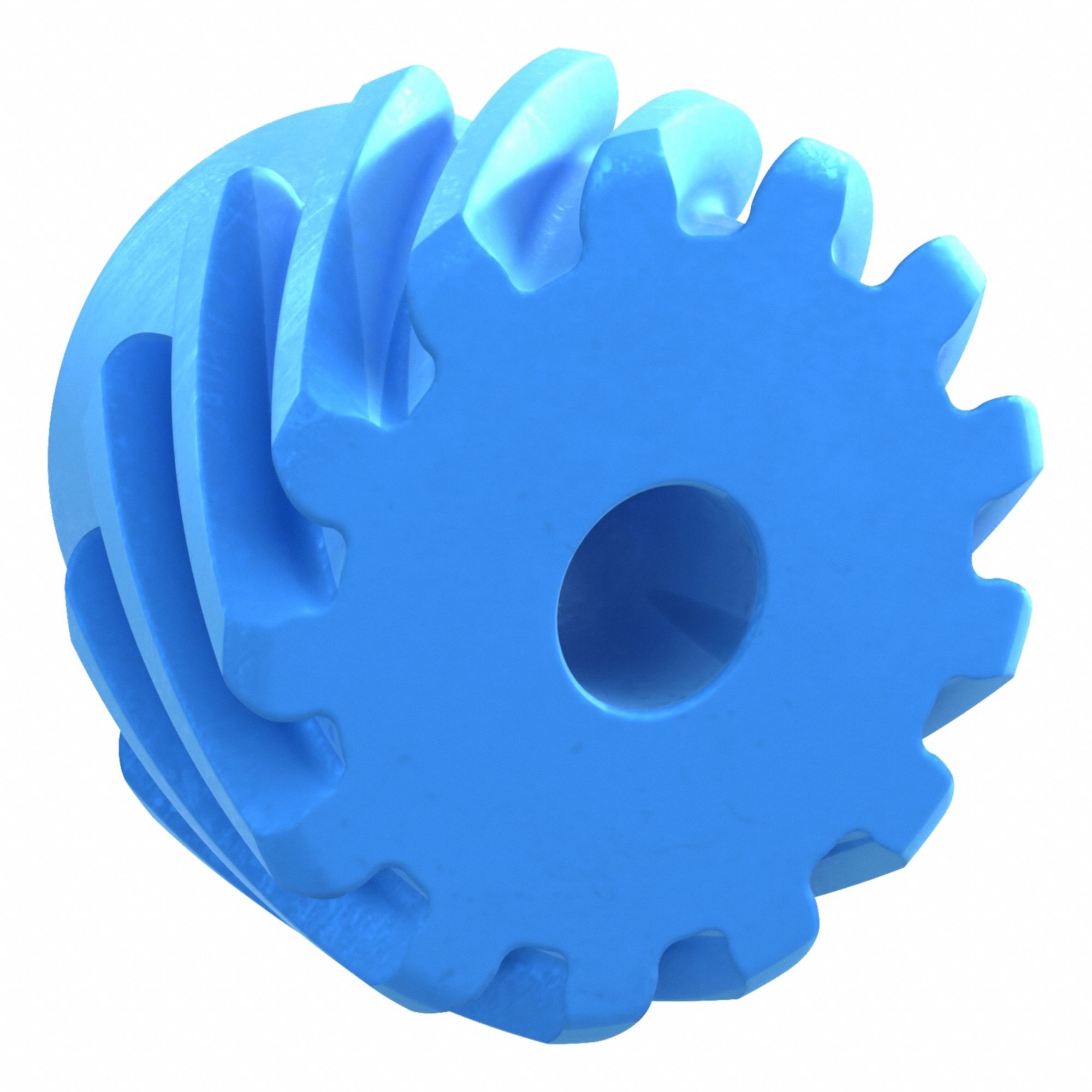 Screw Gear: Right Hand, Module m 3, Nylon, 15 mm Bore Dia, 13 Teeth