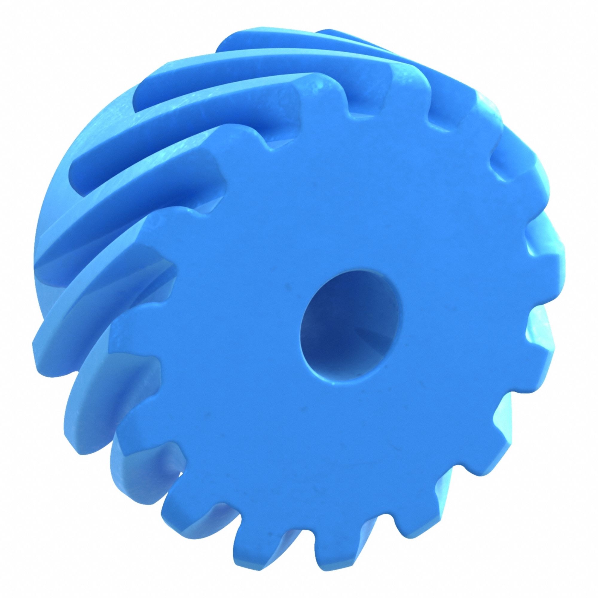 Screw Gear: Left Hand, Module m 3, Nylon, 15 mm Bore Dia, 15 Teeth