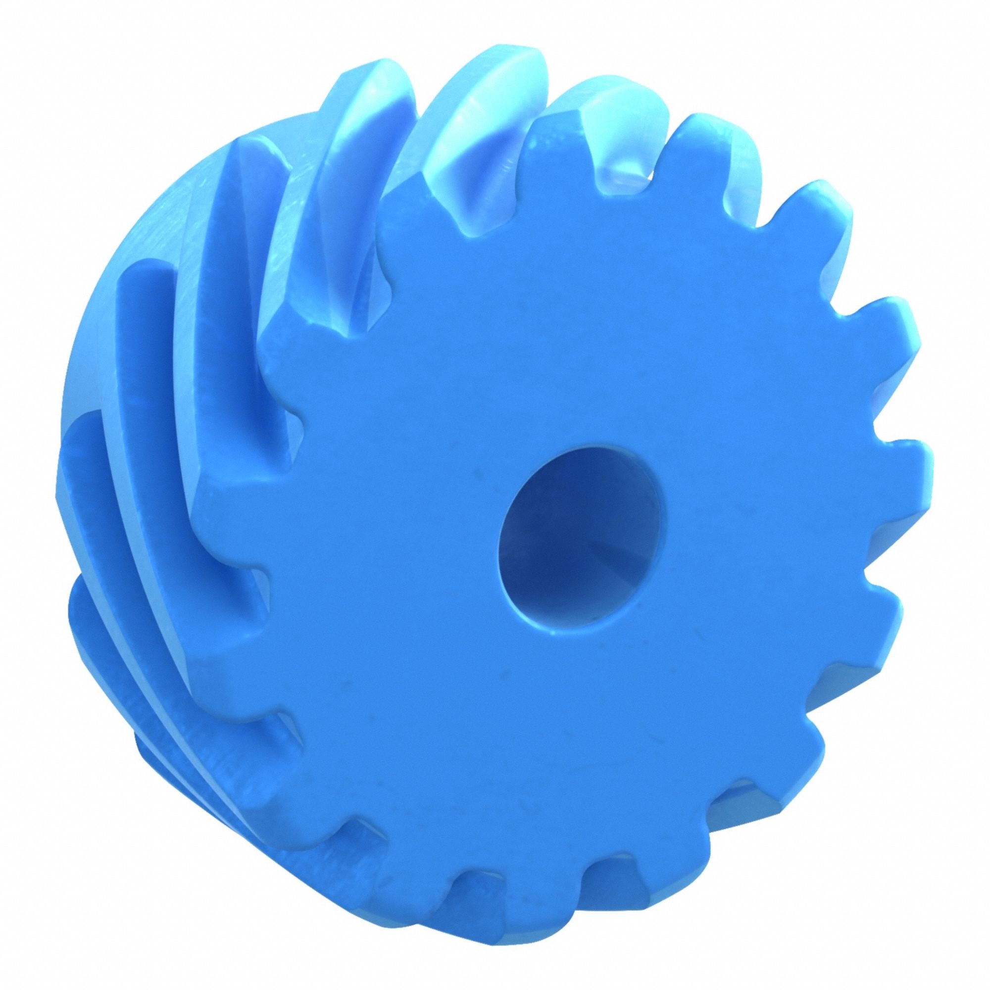 Screw Gear: Right Hand, Module m 3, Nylon, 15 mm Bore Dia, 15 Teeth