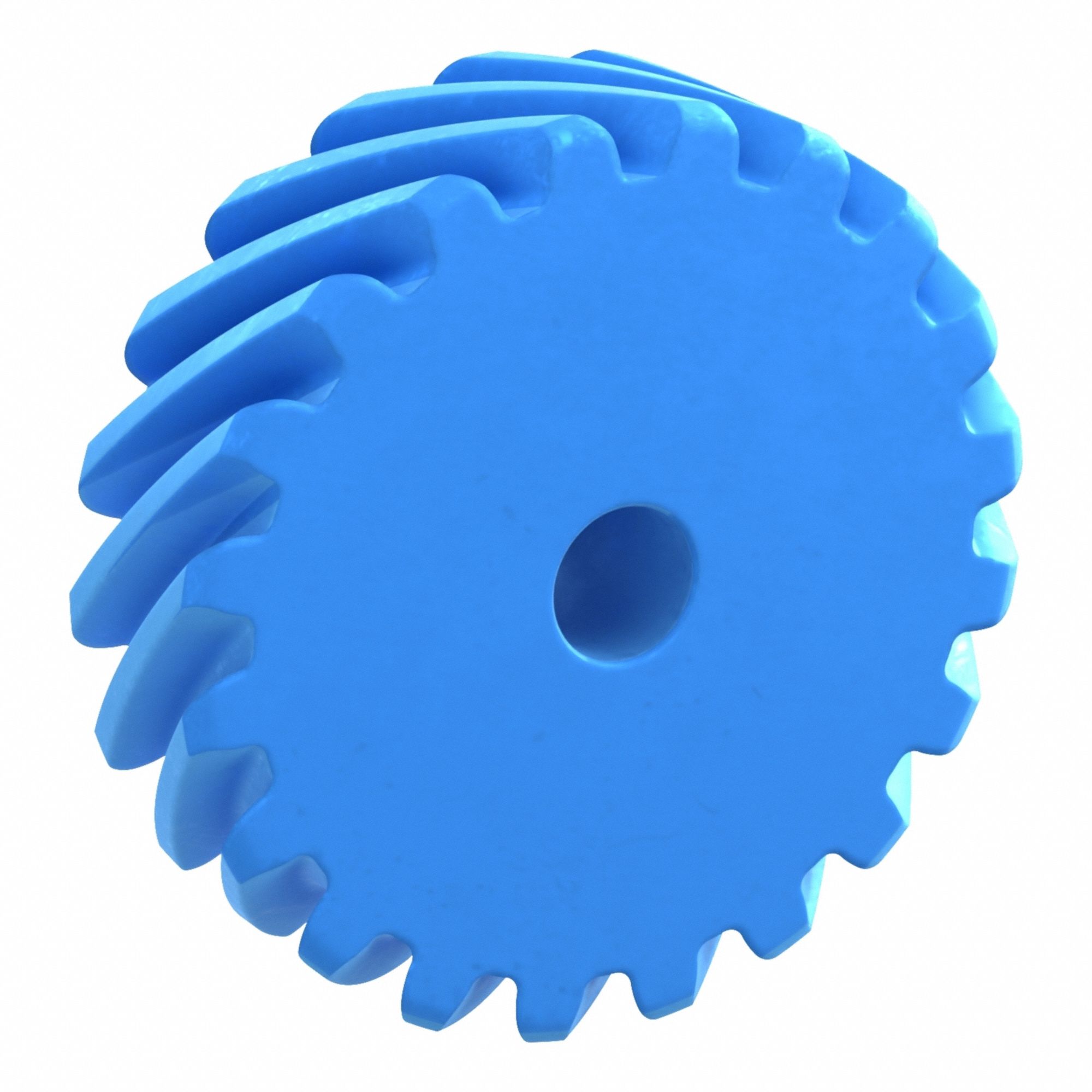 Screw Gear: Left Hand, Module m 3, Nylon, 15 mm Bore Dia, 20 Teeth