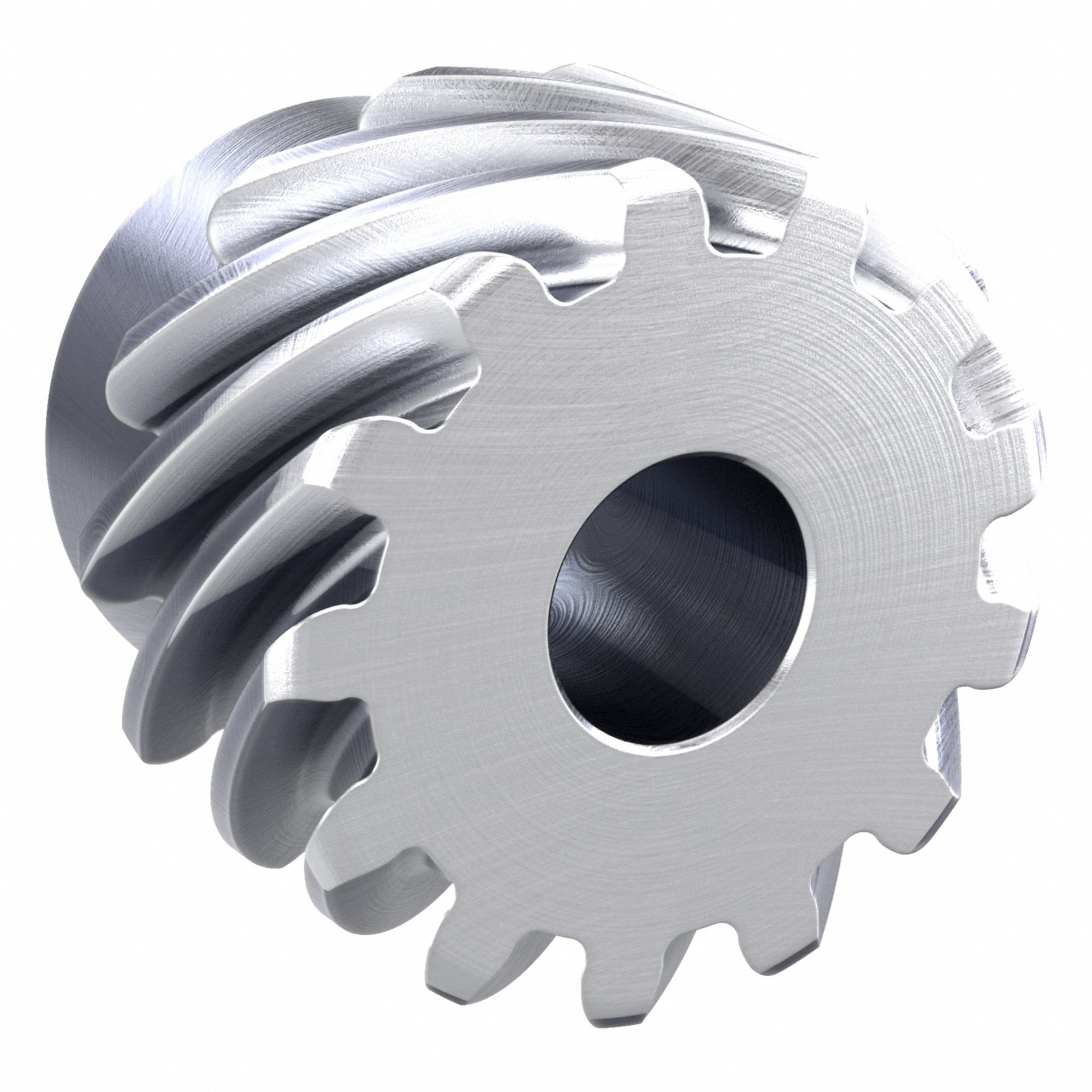 Screw Gear: Left Hand, Module m 1.5, Stainless Steel, 10 mm Bore Dia, 13 Teeth