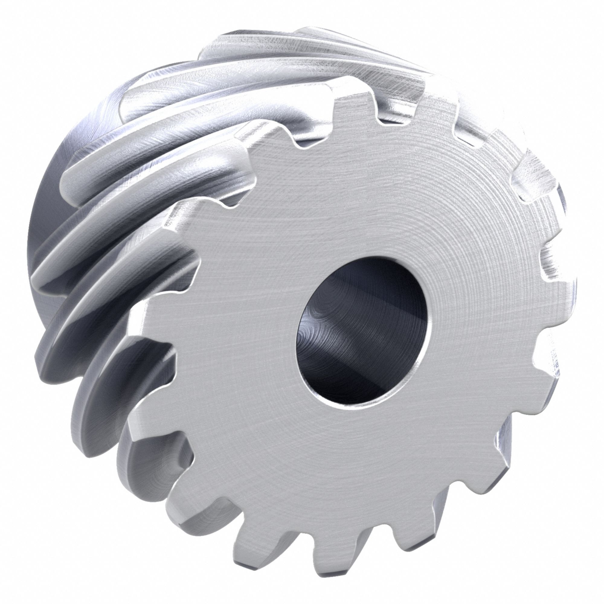 Screw Gear: Left Hand, Module m 1.5, Stainless Steel, 10 mm Bore Dia, 15 Teeth