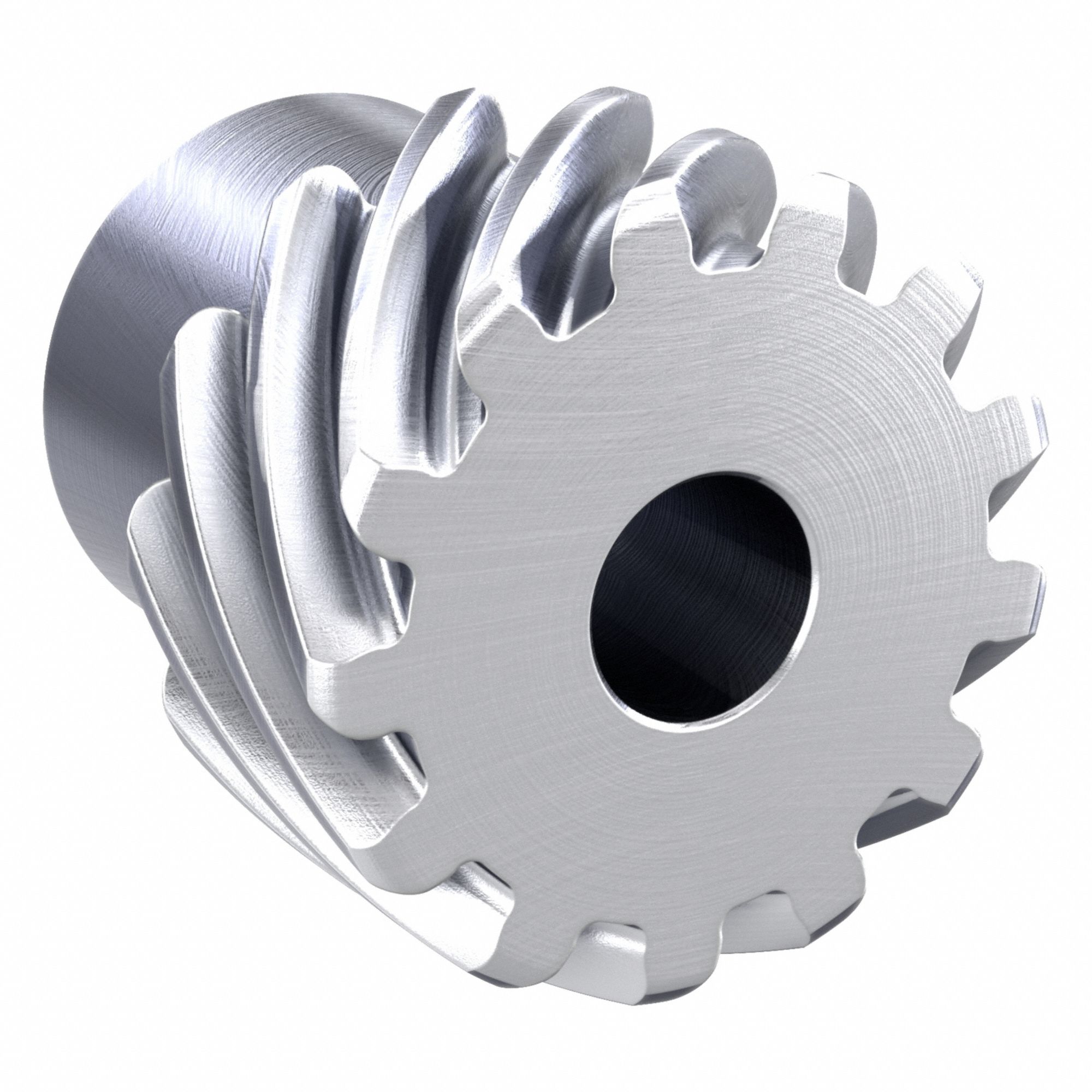 Screw Gear: Right Hand, Module m 1, Stainless Steel, 6 mm Bore Dia, 13 Teeth