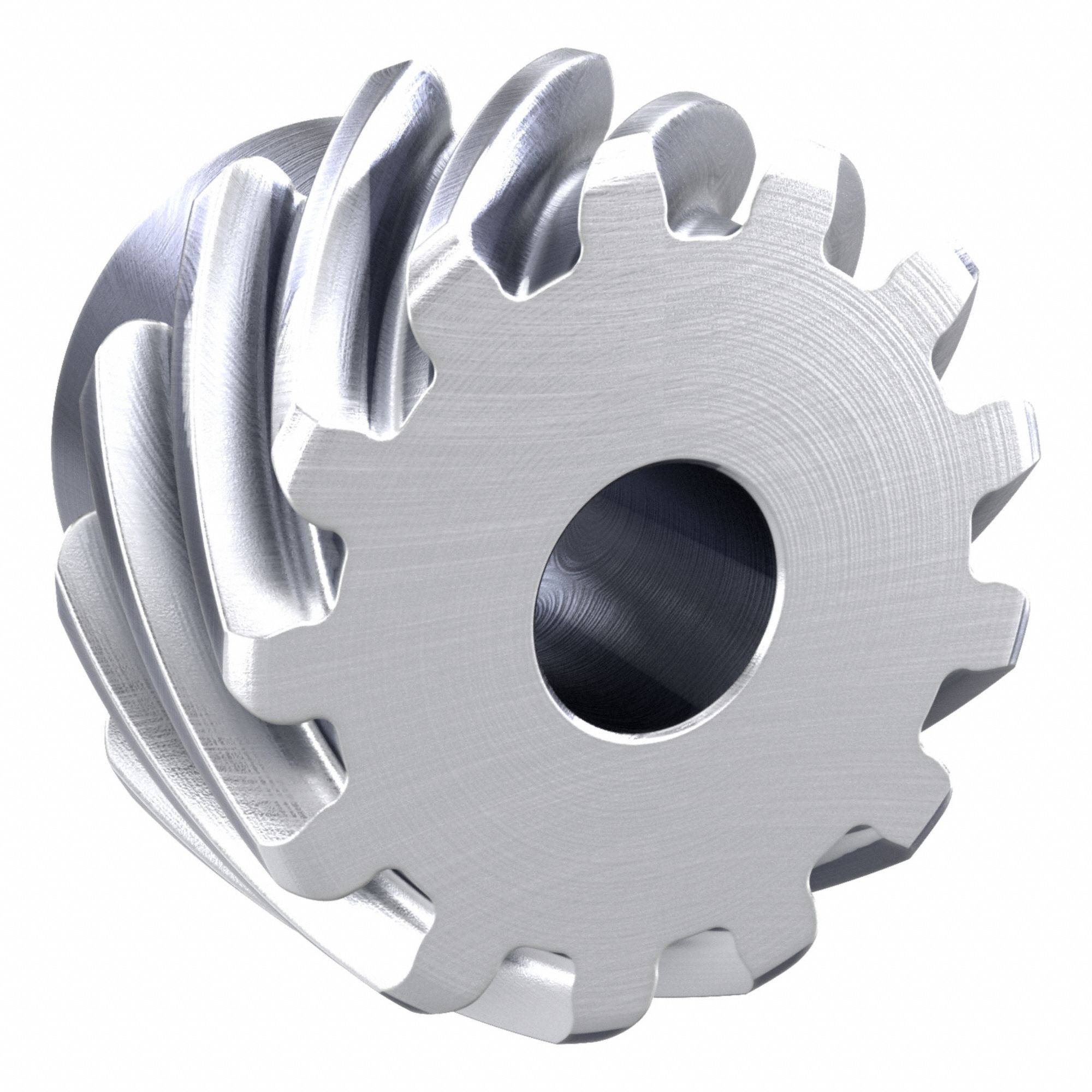 Screw Gear: Right Hand, Module m 2.5, Stainless Steel, 15 mm Bore Dia, 13 Teeth