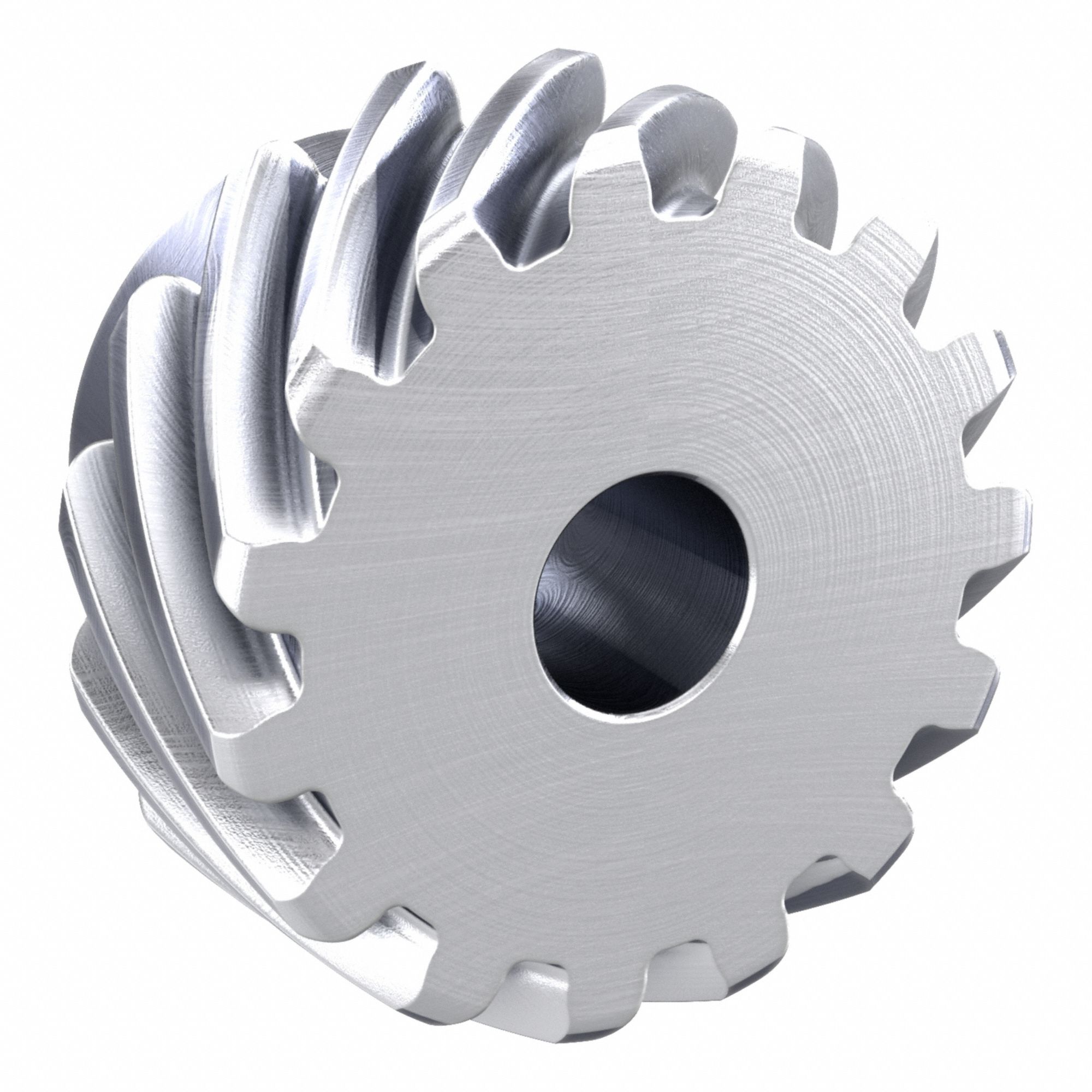 Screw Gear: Right Hand, Module m 2.5, Stainless Steel, 15 mm Bore Dia, 15 Teeth