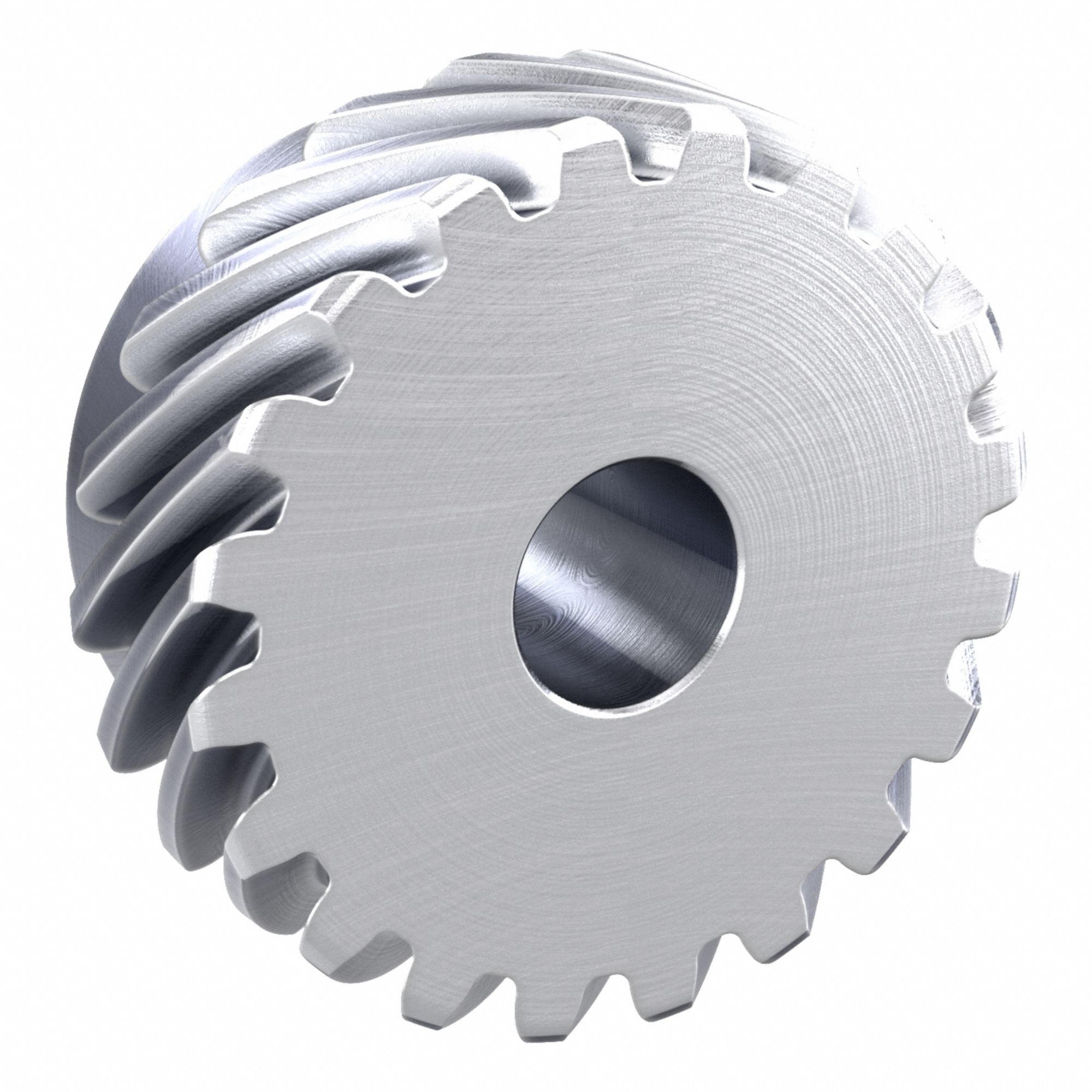 Screw Gear: Left Hand, Module m 2.5, Stainless Steel, 20 mm Bore Dia, 20 Teeth