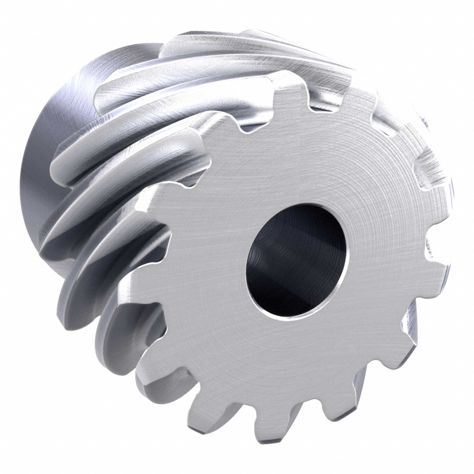 Screw Gear: Left Hand, Module m 2, Stainless Steel, 12 mm Bore Dia, 13 Teeth