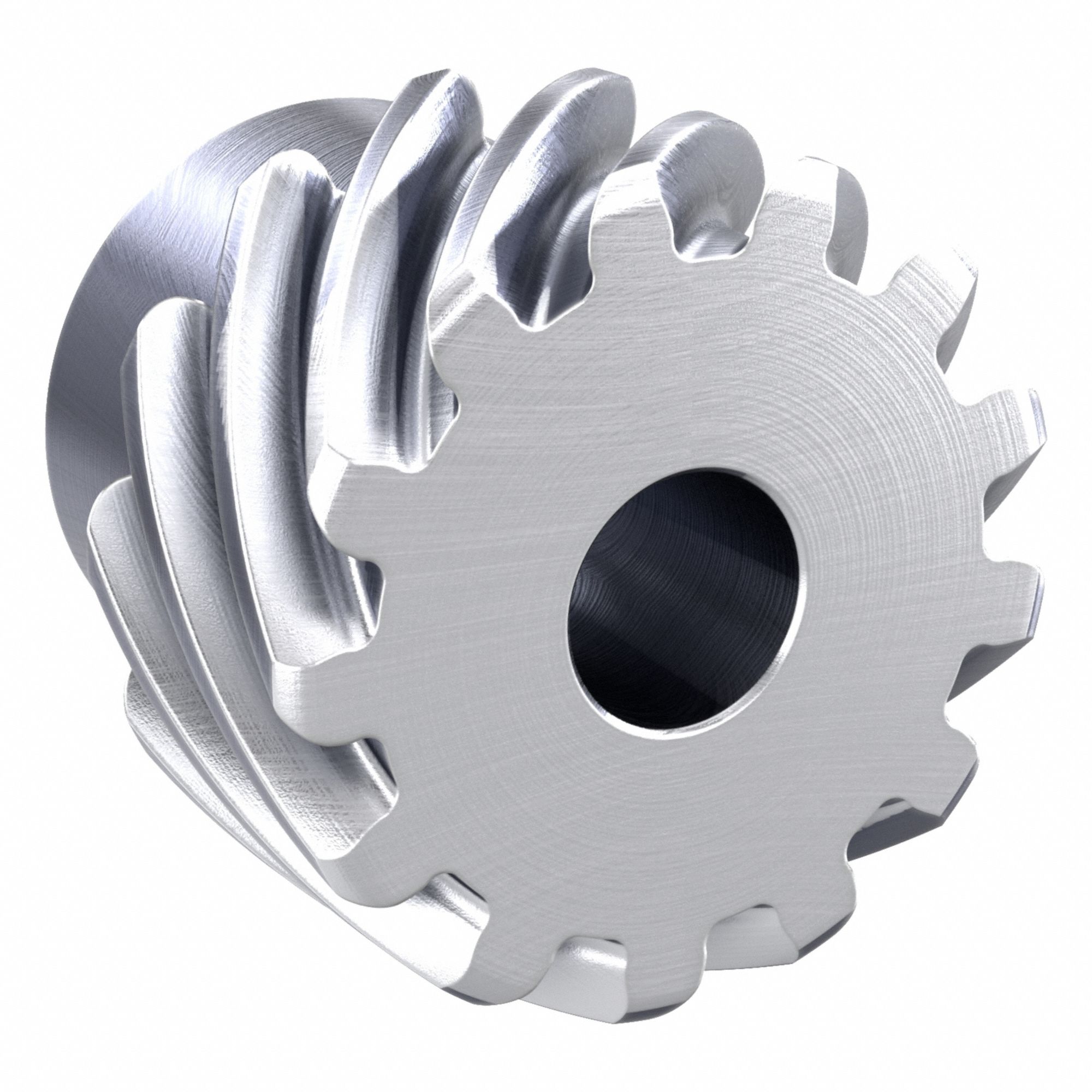 Screw Gear: Right Hand, Module m 2, Stainless Steel, 12 mm Bore Dia, 13 Teeth