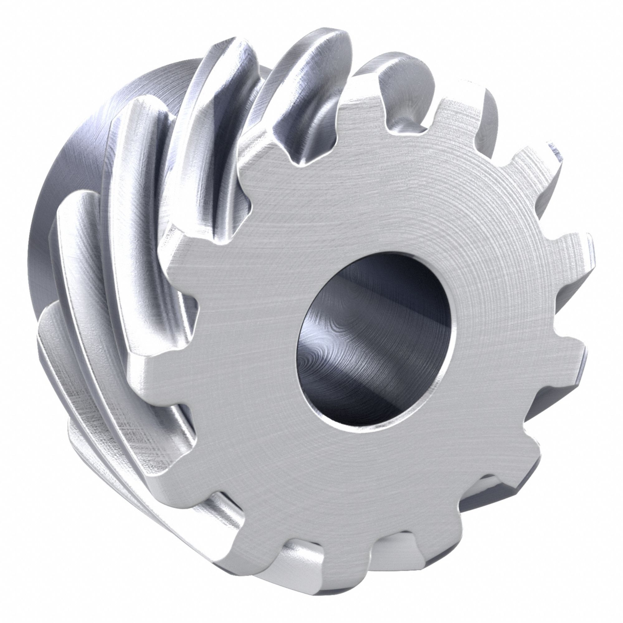 Screw Gear: Right Hand, Module m 3, Stainless Steel, 20 mm Bore Dia, 13 Teeth