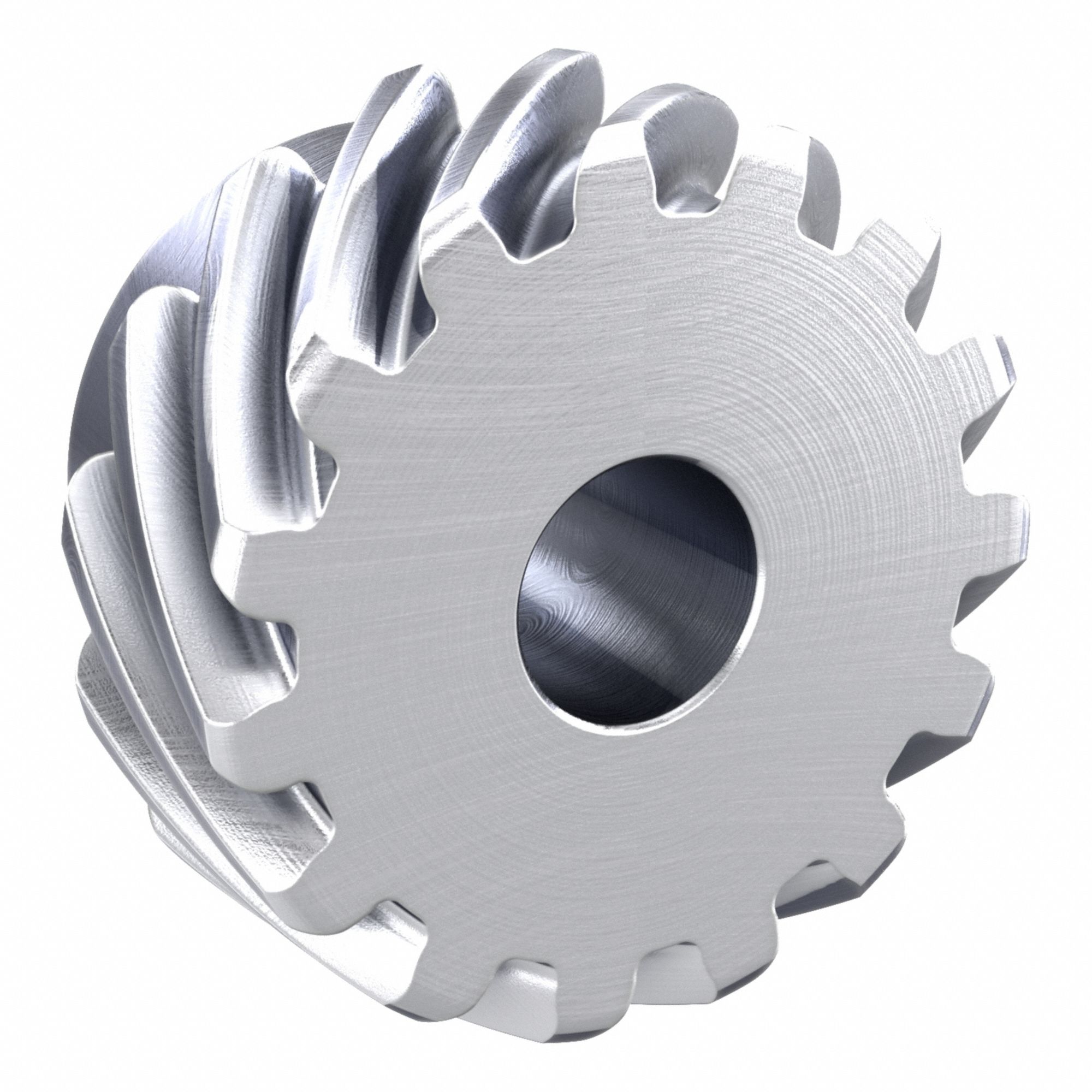 Screw Gear: Right Hand, Module m 3, Stainless Steel, 20 mm Bore Dia, 15 Teeth