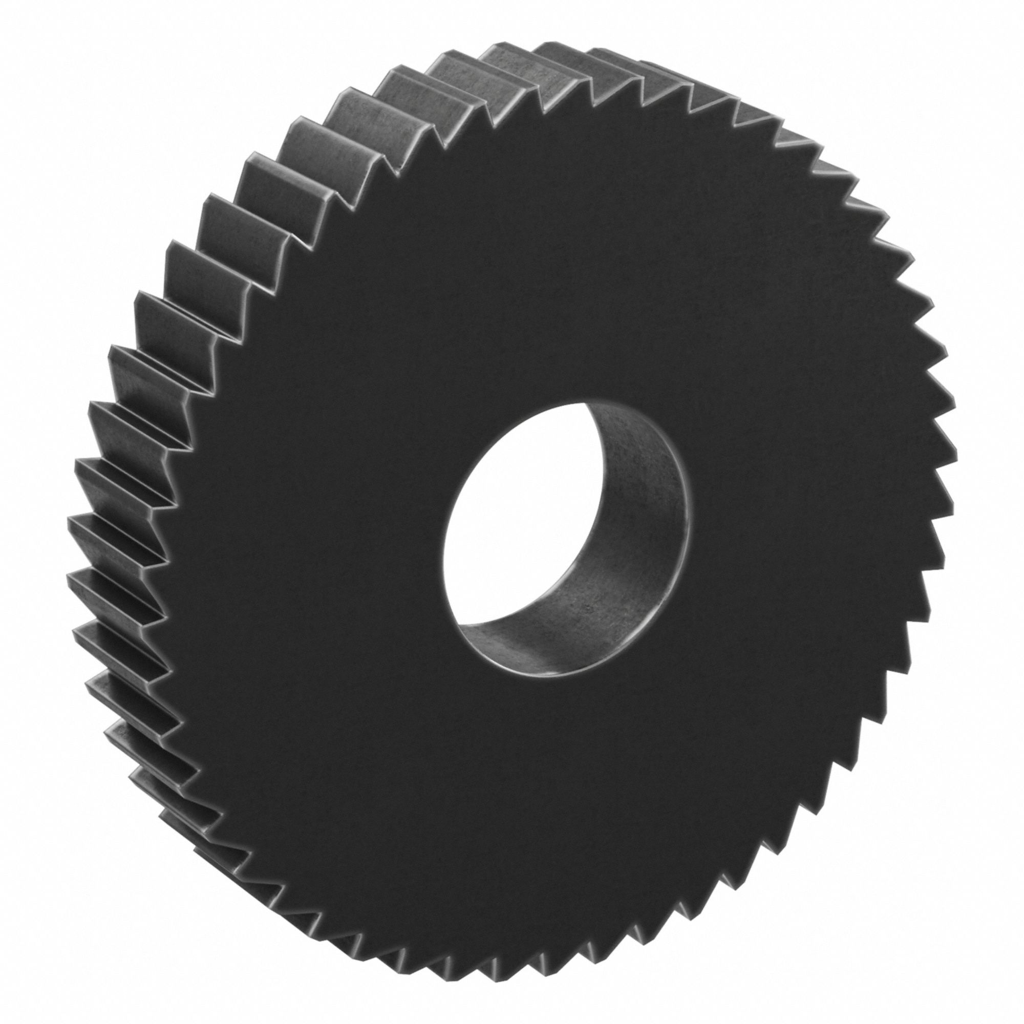 Ratchet Gear: 2.09 Pitch, 50 Teeth, 10 mm Bore Dia, 33.3 mm Outside Dia, Black Oxide-Coated Steel