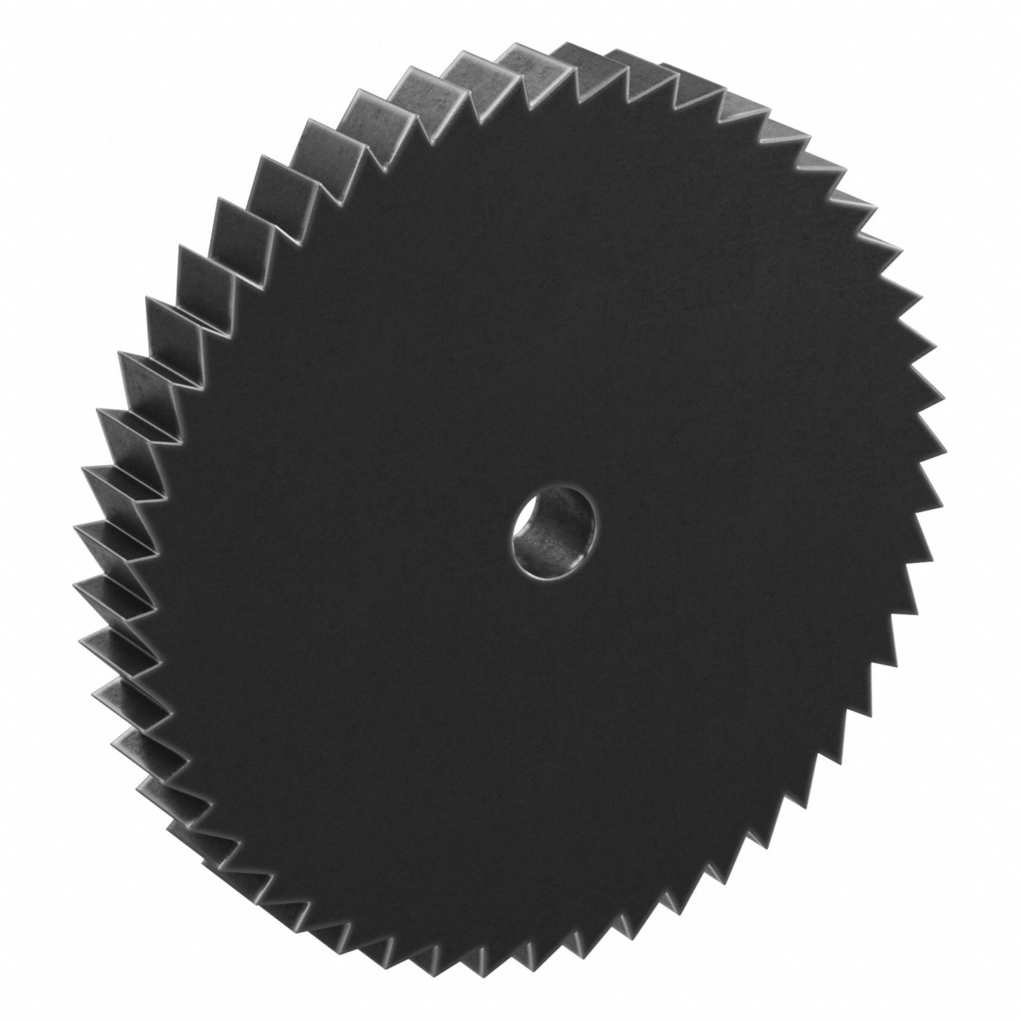 Ratchet Gear: 12.57 Pitch, 50 Teeth, 20 mm Bore Dia, 200 mm Outside Dia, Black Oxide-Coated Steel