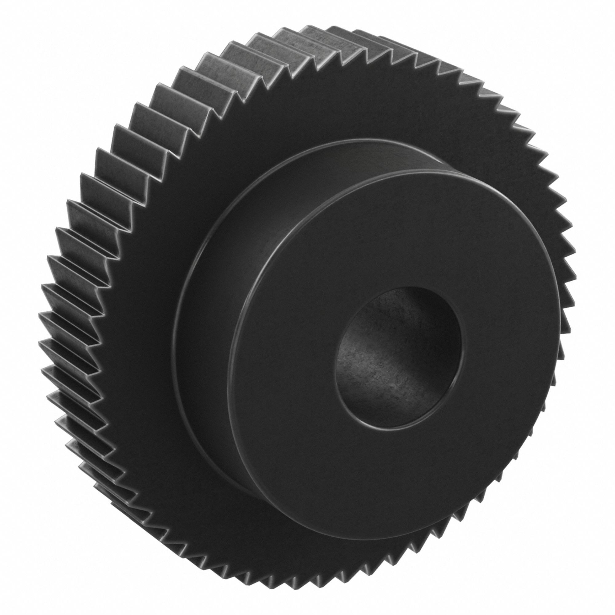 Ratchet Gear: 3.14 Pitch, 60 Teeth, 15 mm Bore Dia, Black Oxide-Coated Steel, 60 mm Outside Dia