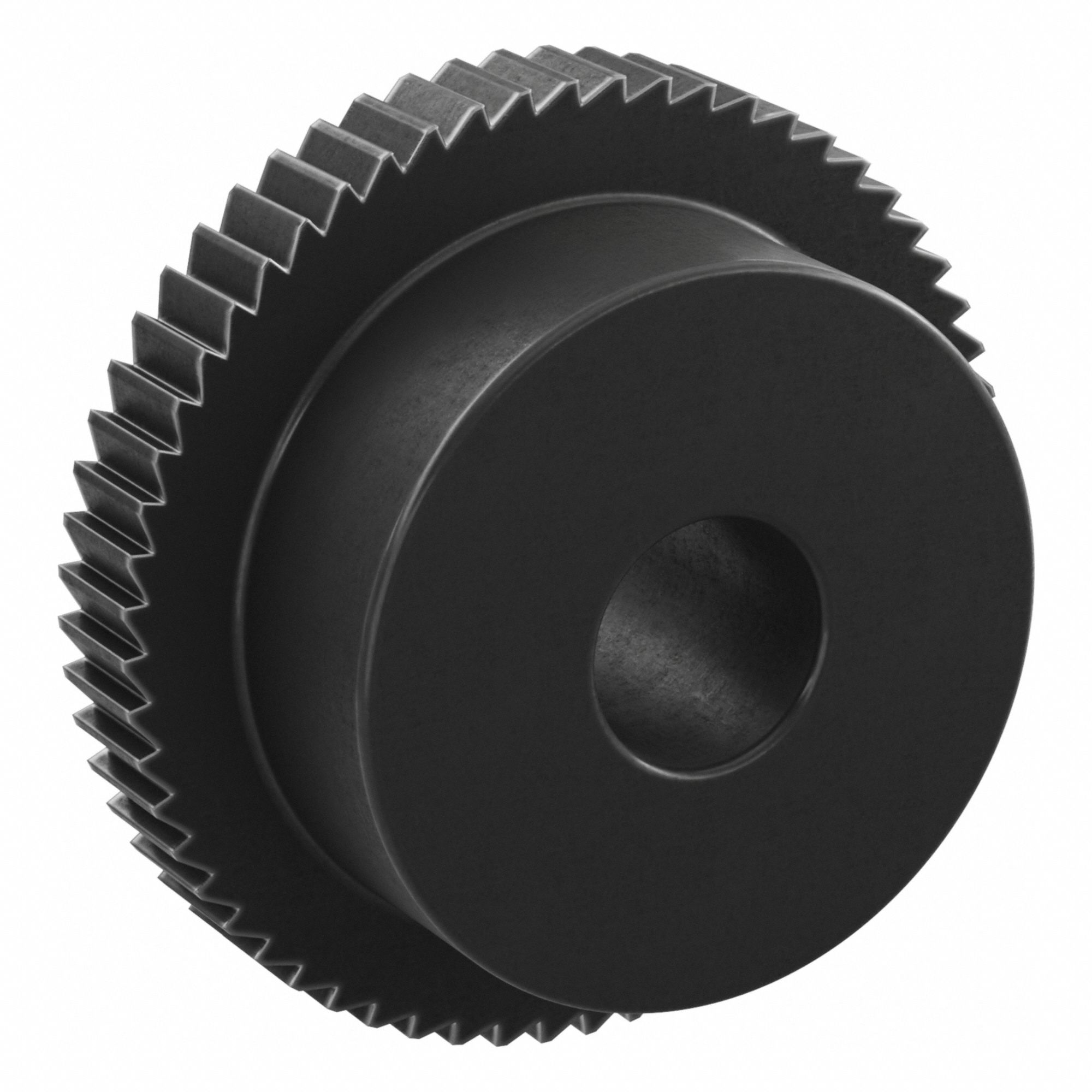 Ratchet Gear: 2.09 Pitch, 60 Teeth, 10 mm Bore Dia, Black Oxide-Coated Steel, 40 mm Outside Dia