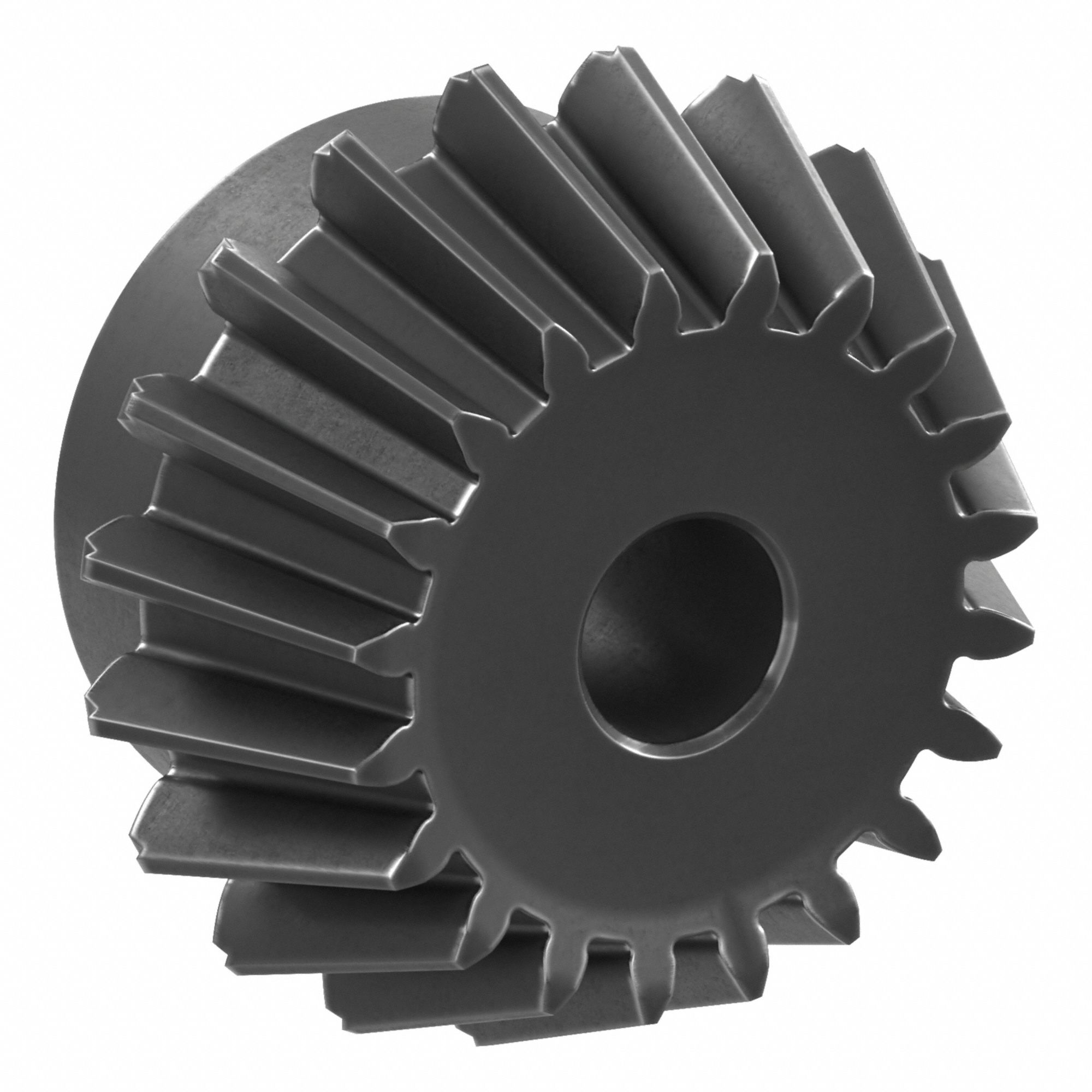 Angular Miter Gear: For 45° Shaft Angle, Module m 3, 20 Teeth, Black Oxide Coated Carbon Steel