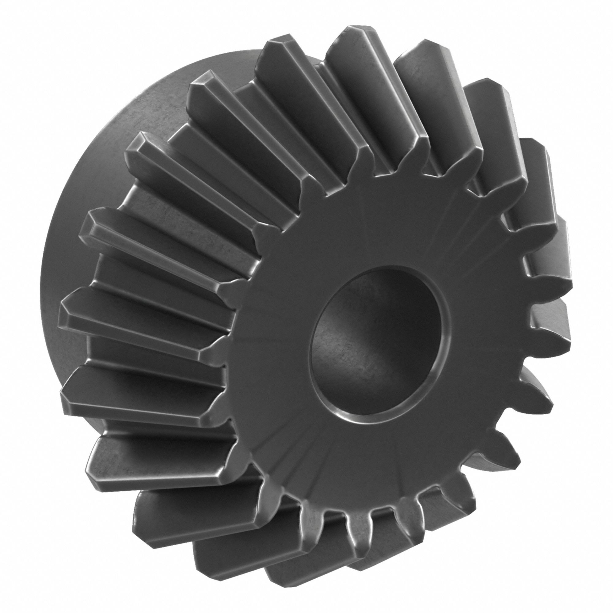 Angular Miter Gear: For 60° Shaft Angle, Module m 3, 20 Teeth, Black Oxide Coated Carbon Steel