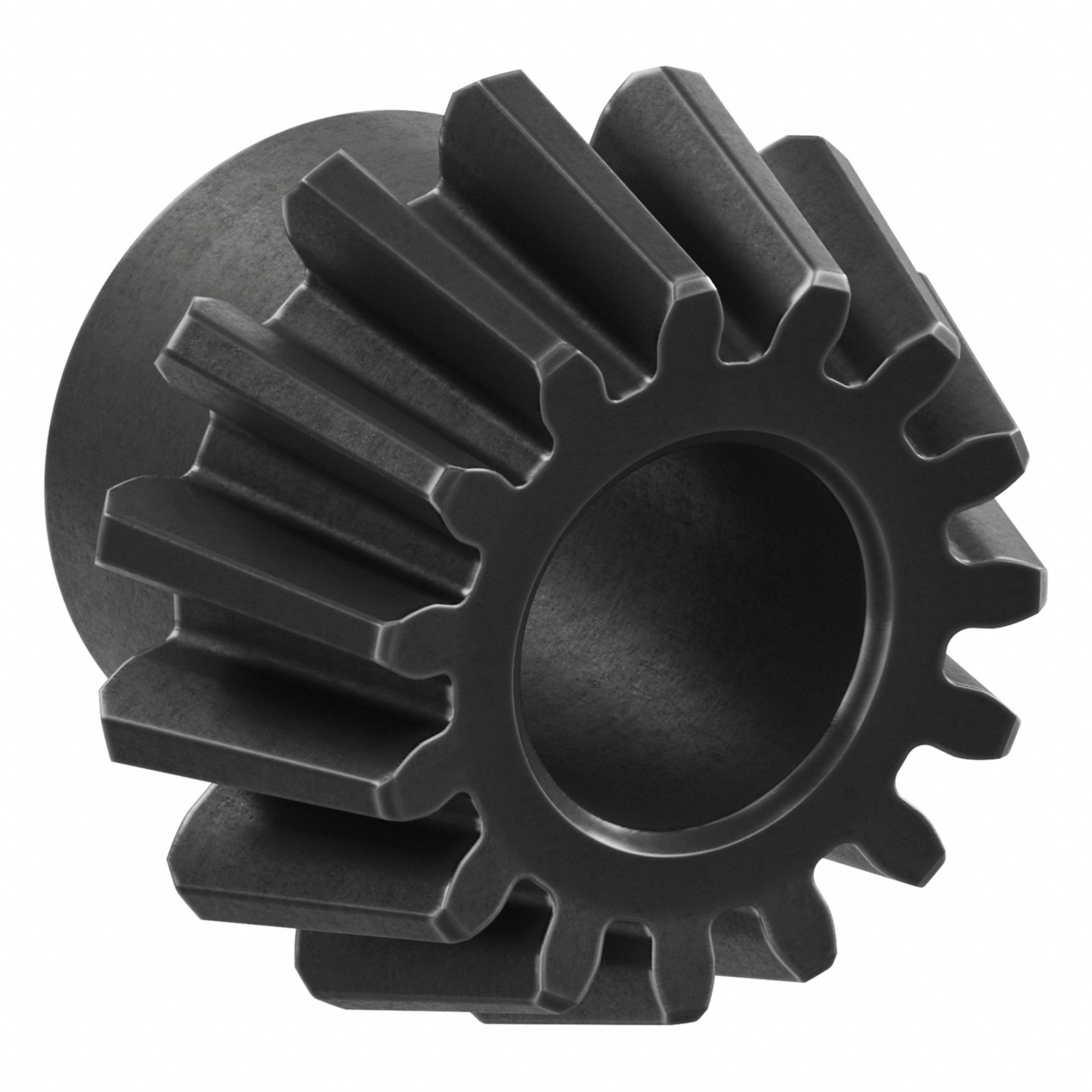 Bevel Gear: Straight, Gear Ratio 3, Module m 1.25, 15 Teeth, Black Oxide-Coated Steel, 8 mm Bore Dia