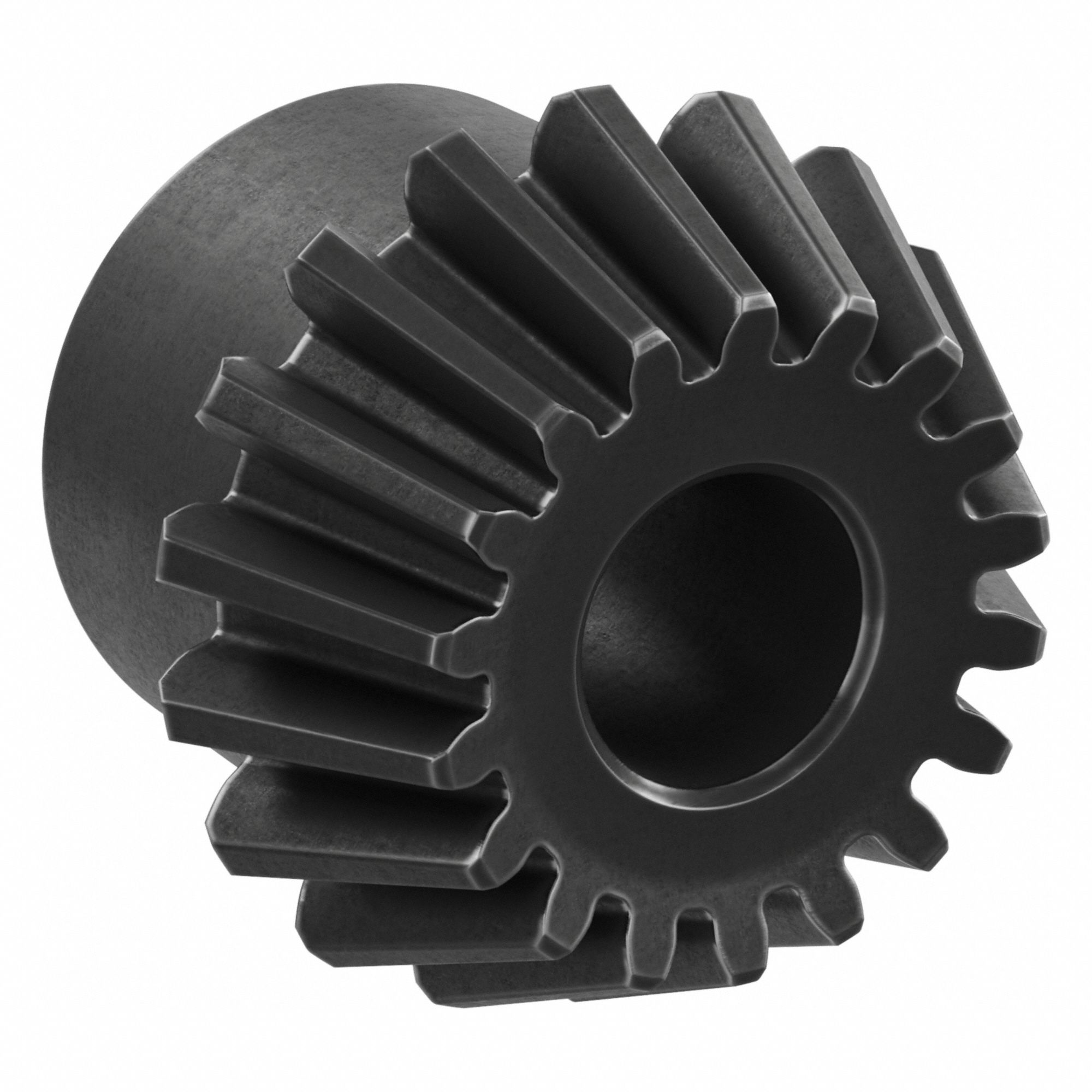 Bevel Gear: Straight, Gear Ratio 2.5, Module m 1.25, 18 Teeth, Black Oxide-Coated Steel