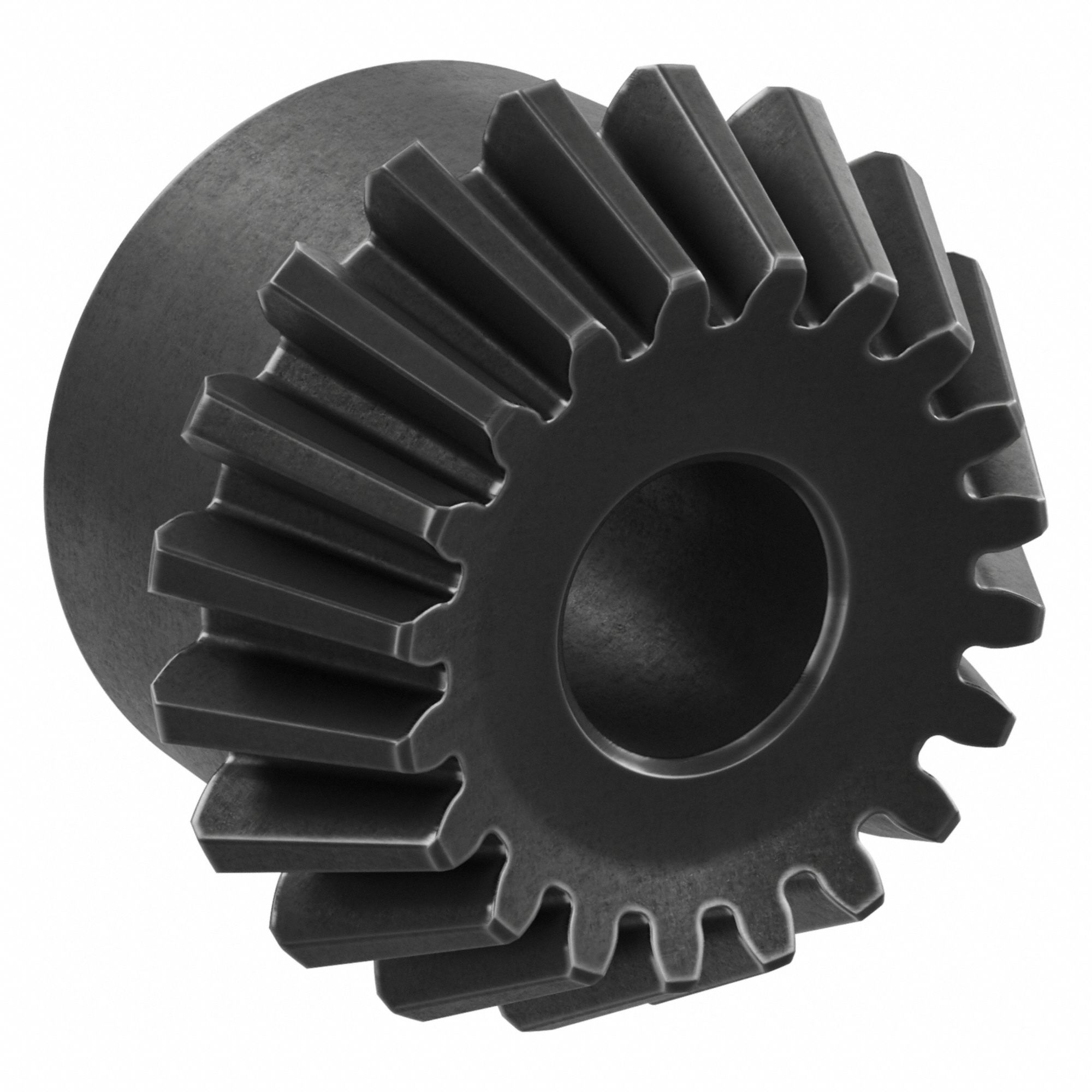 Bevel Gear: Straight, Gear Ratio 2, Module m 1.25, 20 Teeth, Black Oxide-Coated Steel, 8 mm Bore Dia