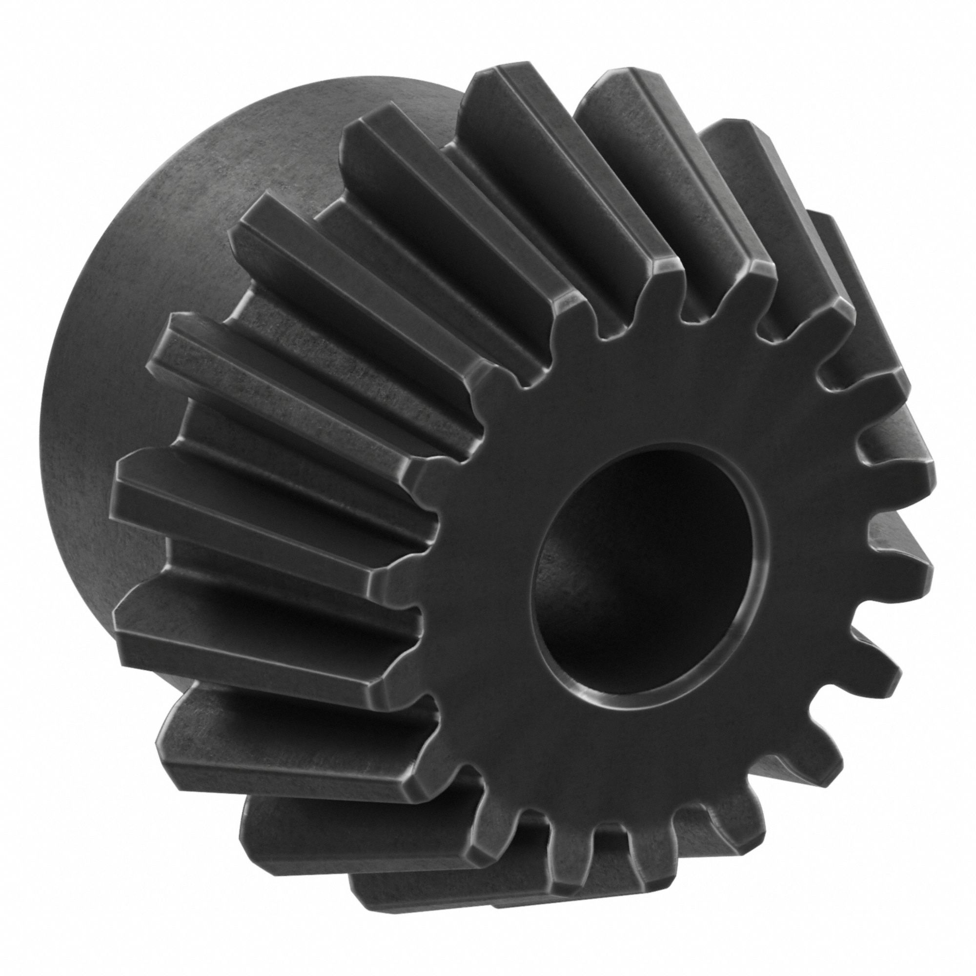 Bevel Gear: Straight, Gear Ratio 2.5, Module m 1.5, 18 Teeth, Black Oxide-Coated Steel