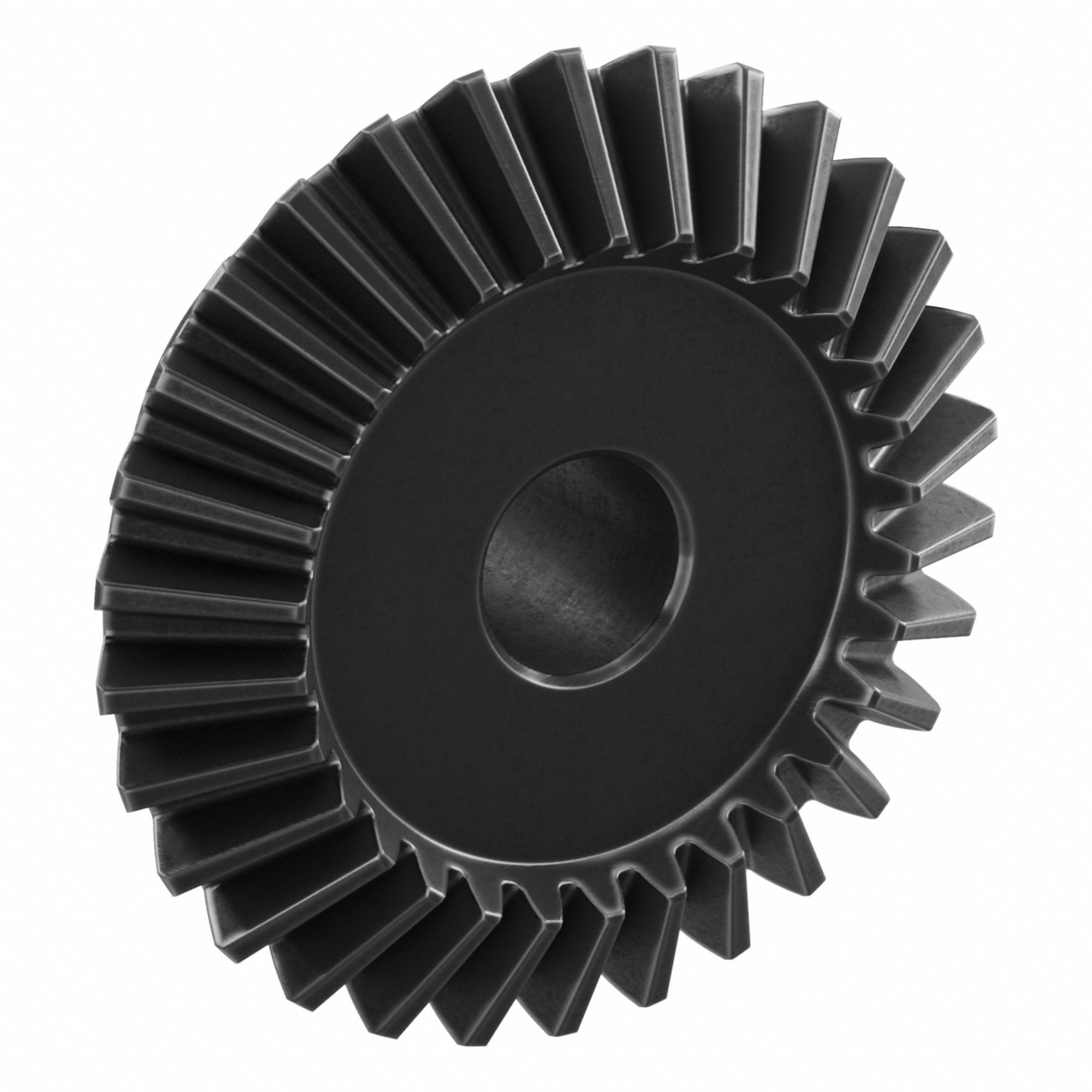 Bevel Gear: Straight, Gear Ratio 1.5, Module m 1.5, 30 Teeth, Black Oxide-Coated Steel