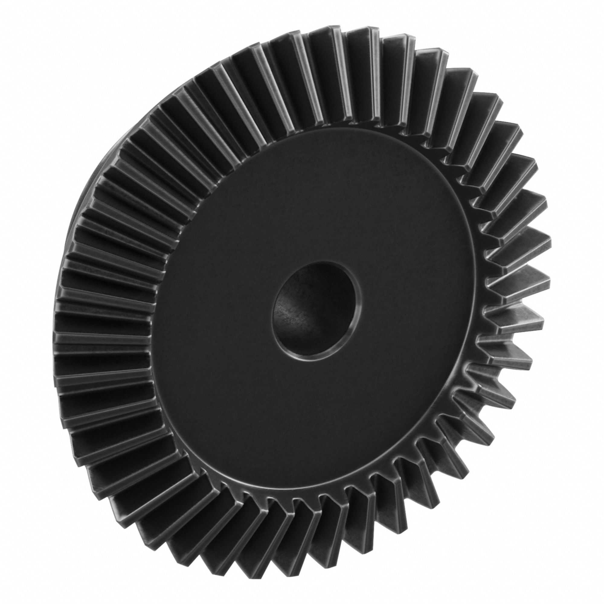 Bevel Gear: Straight, Gear Ratio 2, Module m 1.5, 40 Teeth, Black Oxide-Coated Steel, 10 mm Bore Dia
