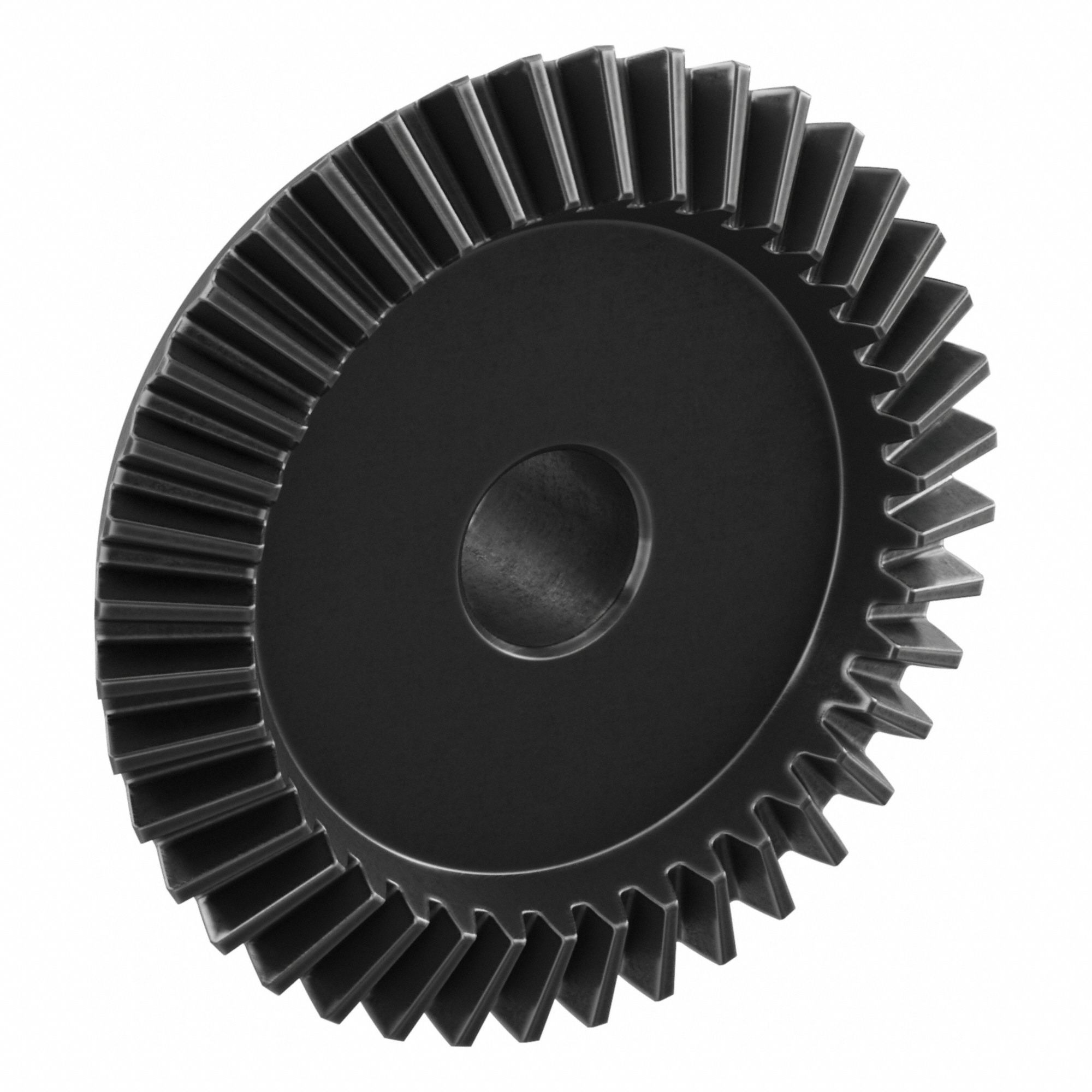 Bevel Gear: Straight, Gear Ratio 2, Module m 1, 40 Teeth, Black Oxide-Coated Steel, 8 mm Bore Dia