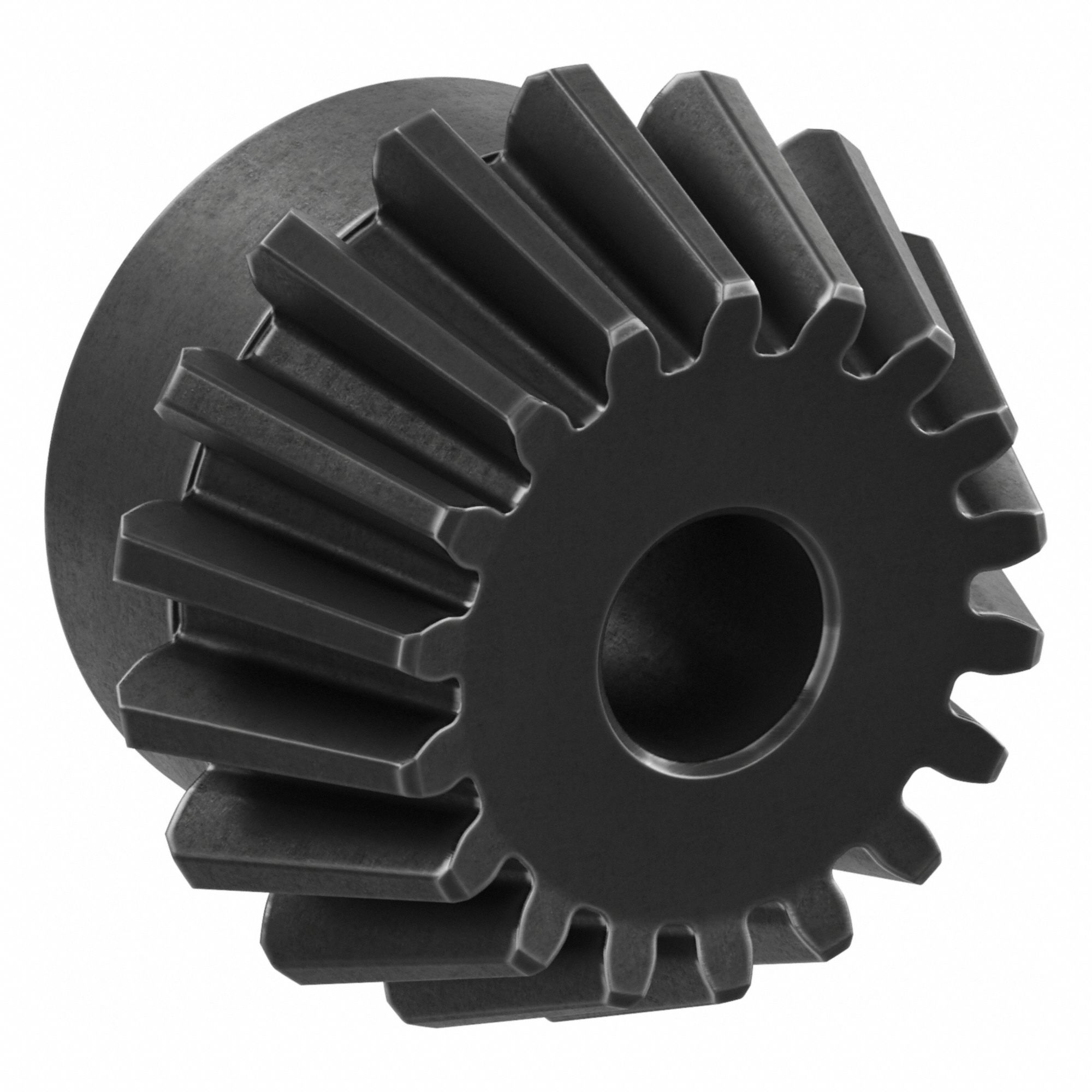 Bevel Gear: Straight, Gear Ratio 2.5, Module m 2.5, 18 Teeth, Black Oxide-Coated Steel