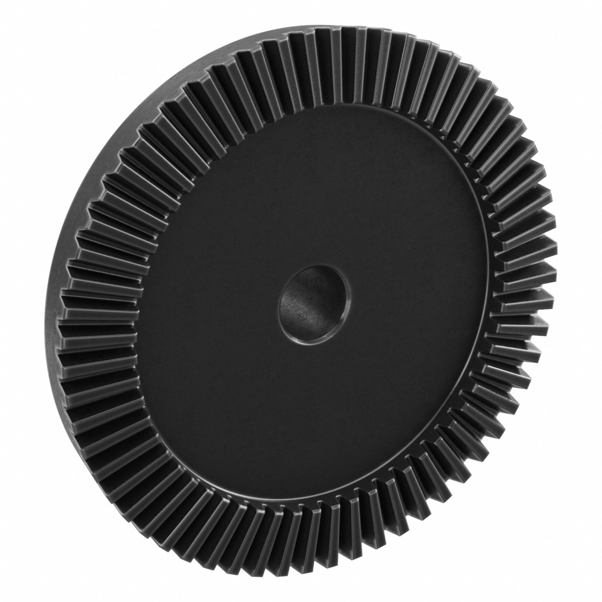 Bevel Gear: Straight, Gear Ratio 5, Module m 2.5, 60 Teeth, Black Oxide-Coated Steel, 20 mm Bore Dia